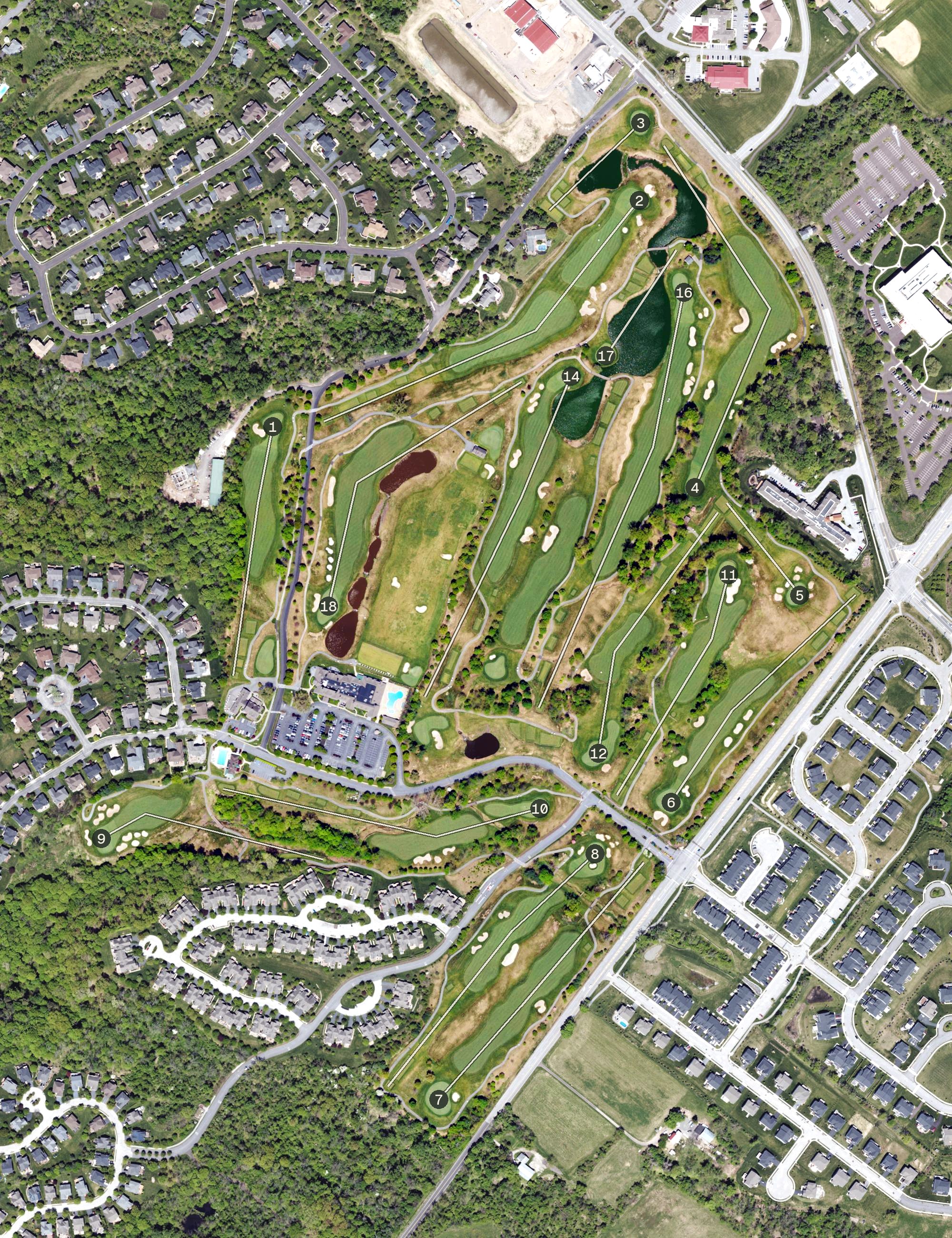 Aerial view of Rivercrest Golf Club & Preserve, PA