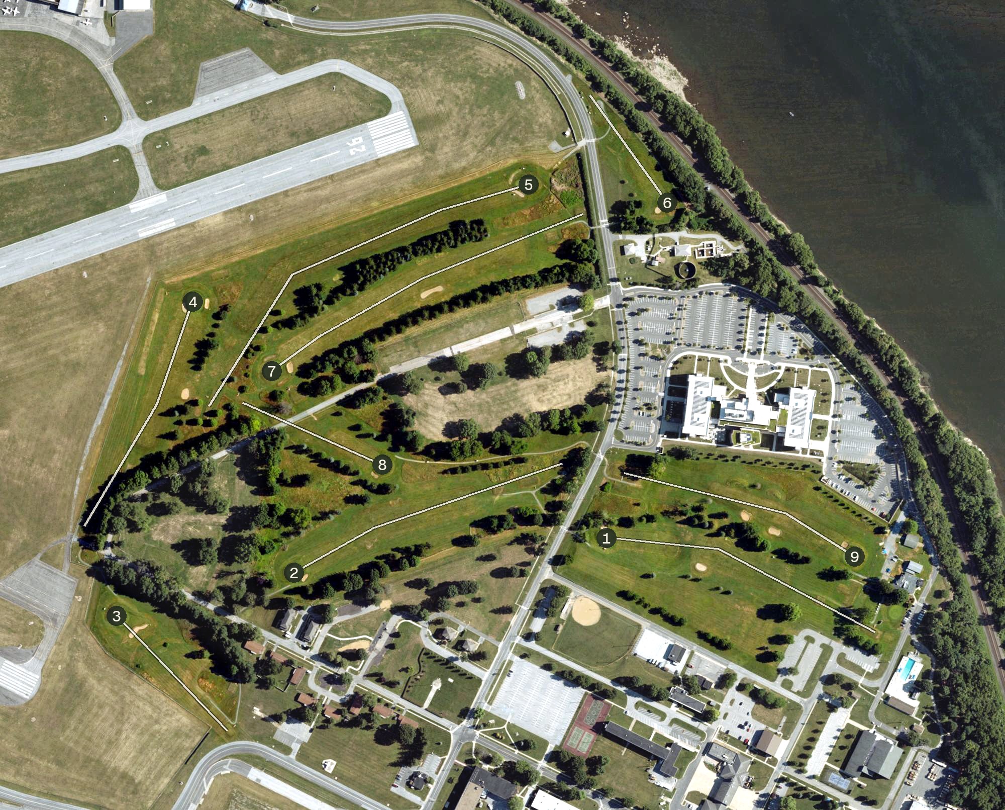 Aerial view of Riverview Golf Course, PA