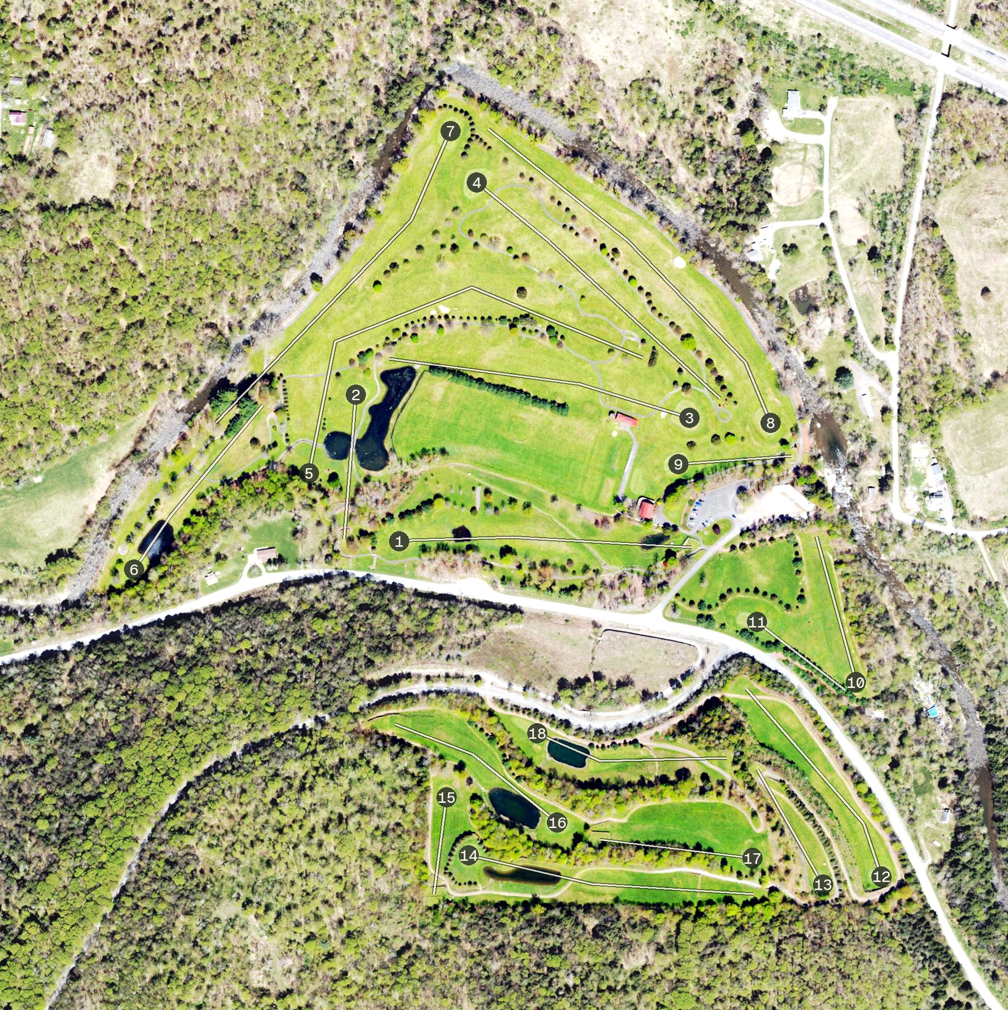 Aerial view of Rock Creek Golf Course, PA