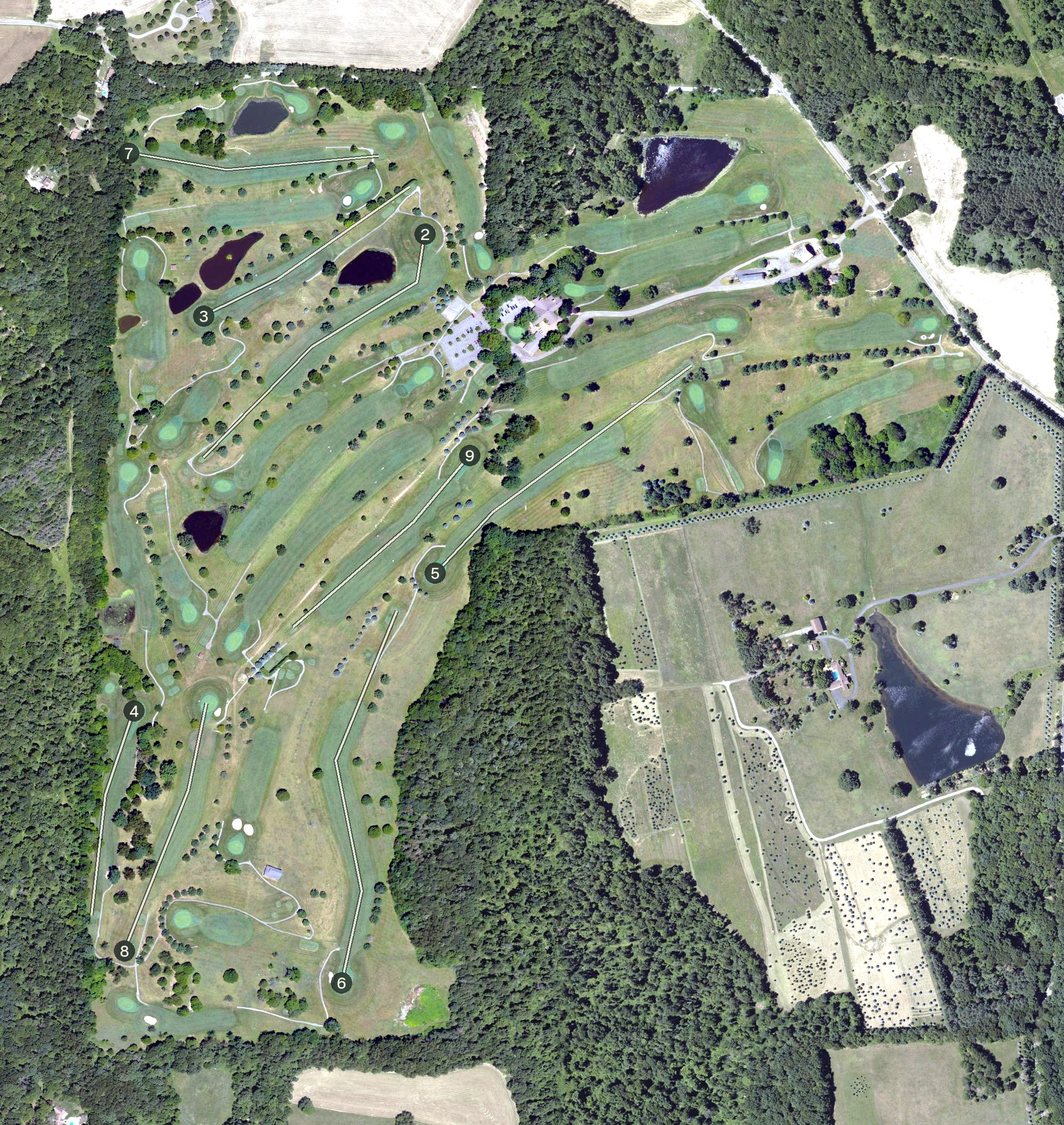 Aerial view of Rolling Acres Golf Course, PA