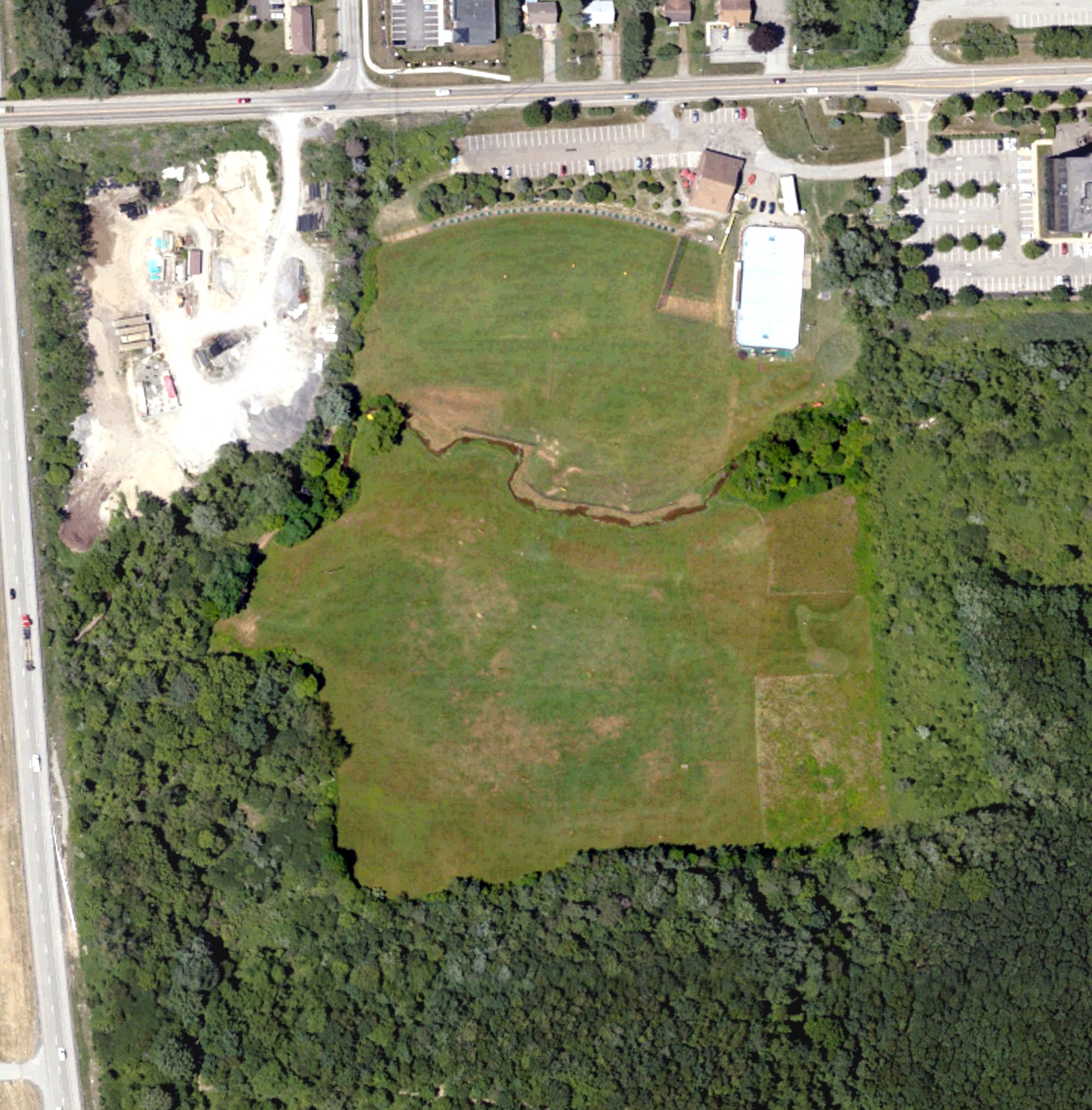 Aerial view of Rowan Road Driving Range, PA