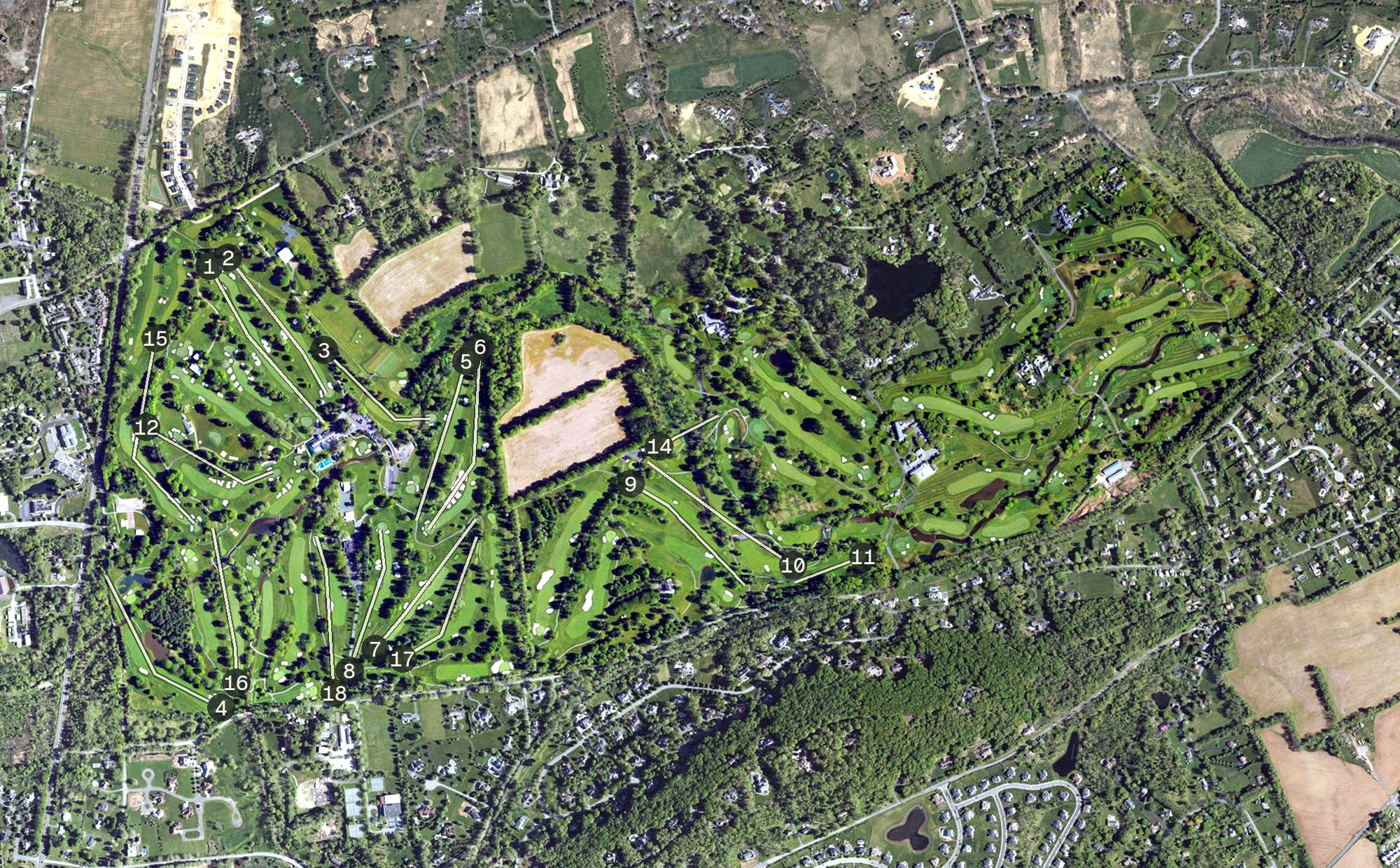 Aerial view of Saucon Valley Country Club, PA