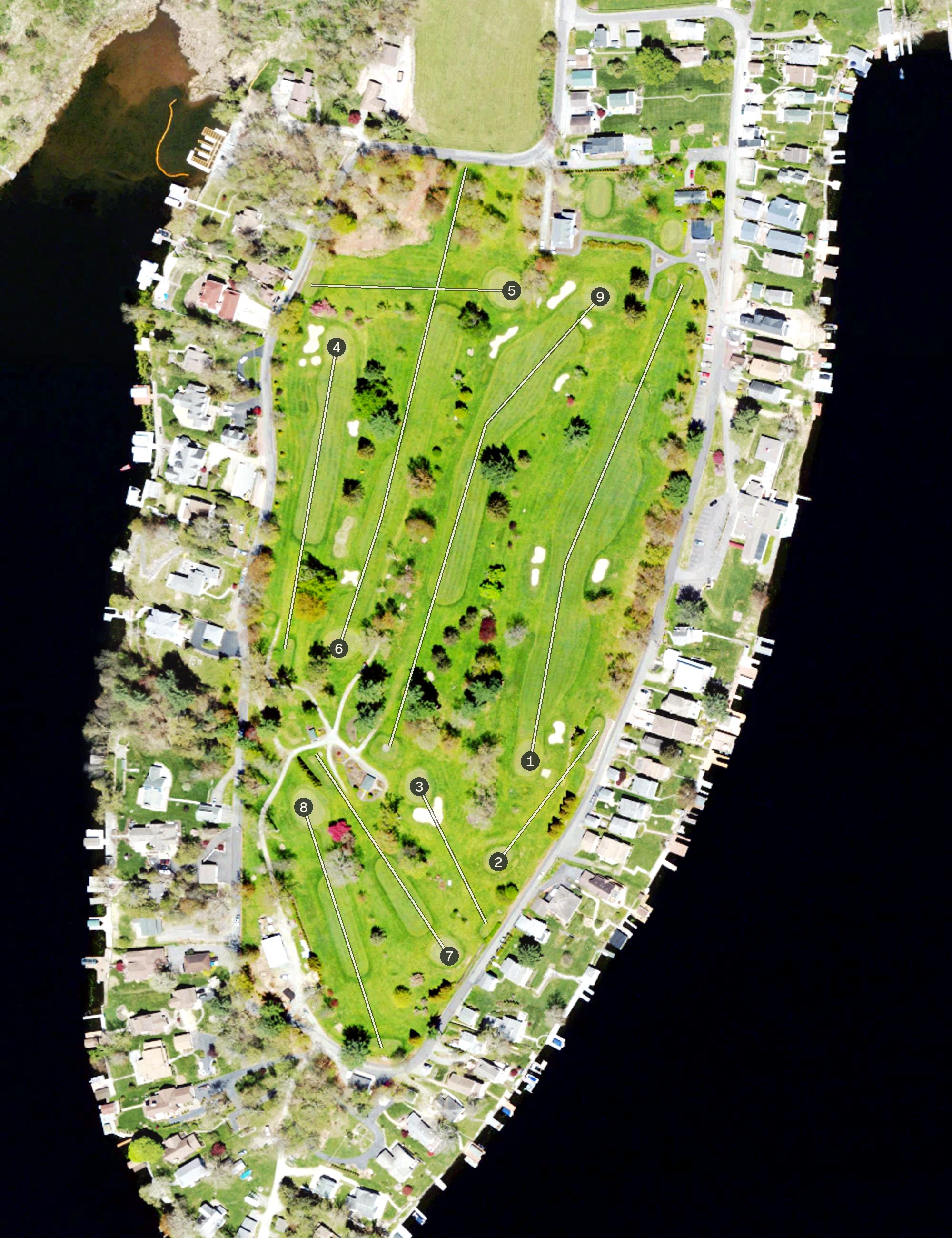 Aerial view of Scranton Canoe Club, PA