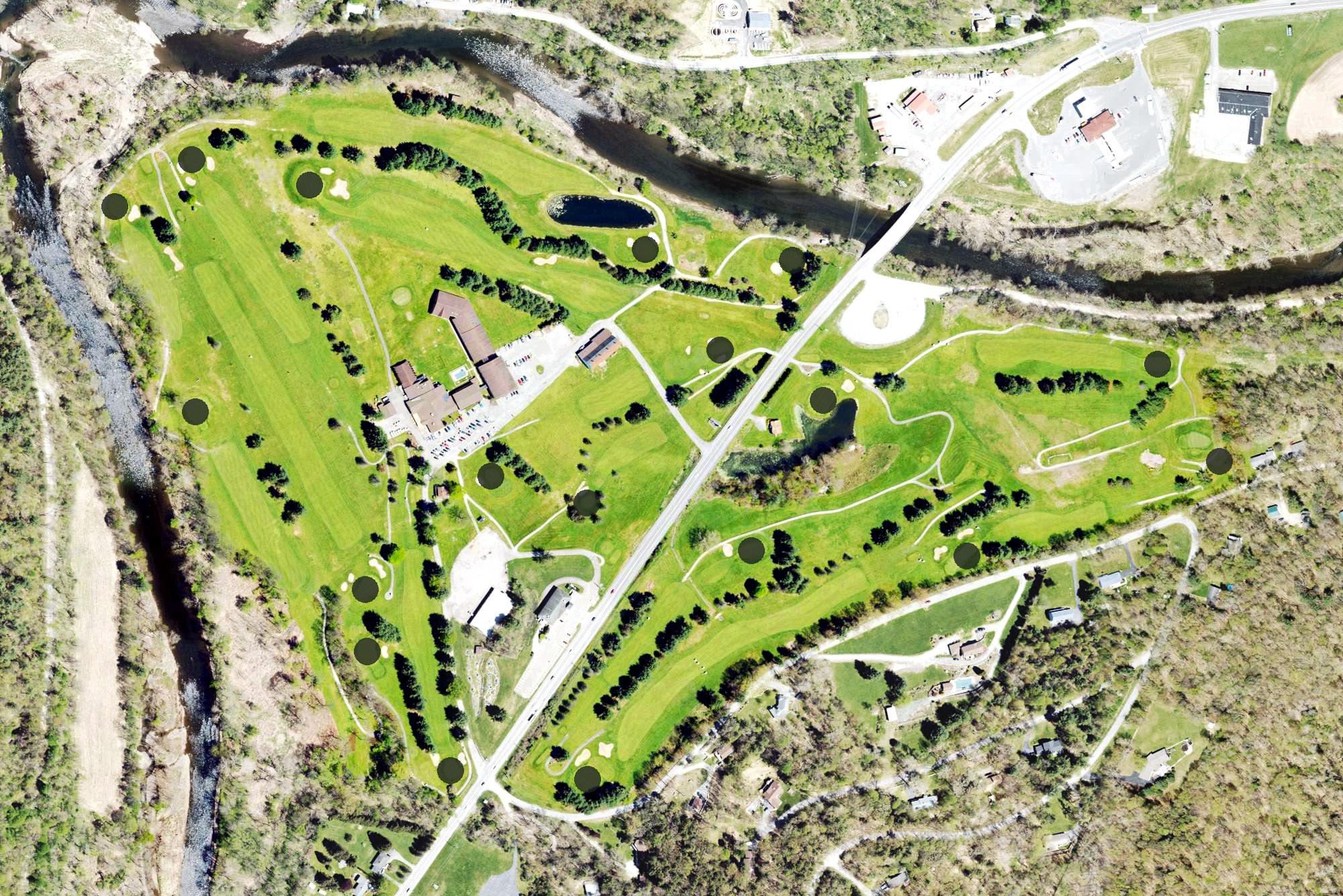 Aerial view of Shadowbrook Golf Course, PA