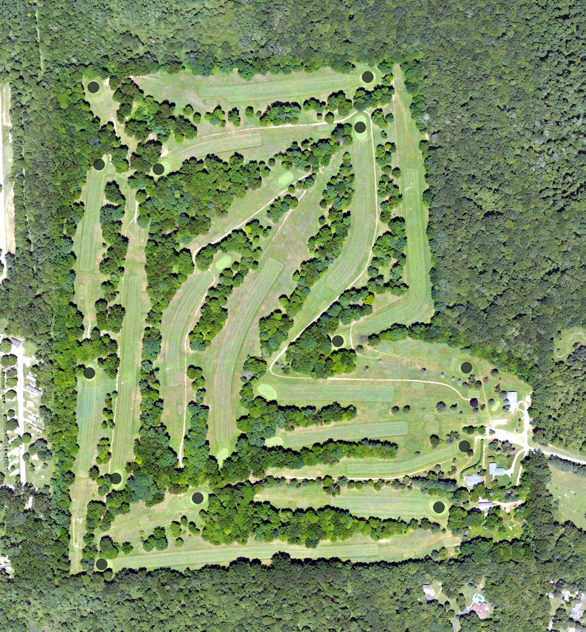 Aerial view of Shenango Lake Golf Course, PA
