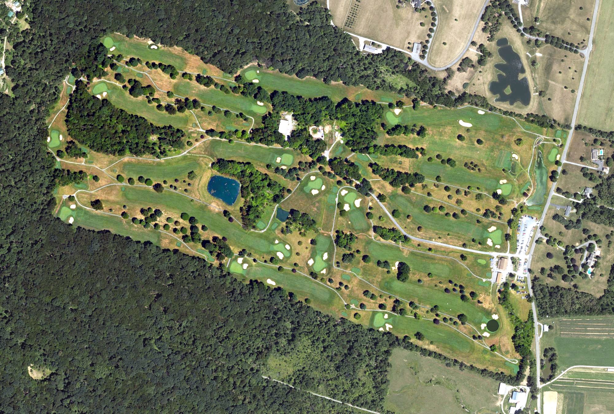 Aerial view of Sinking Valley Country Club, PA