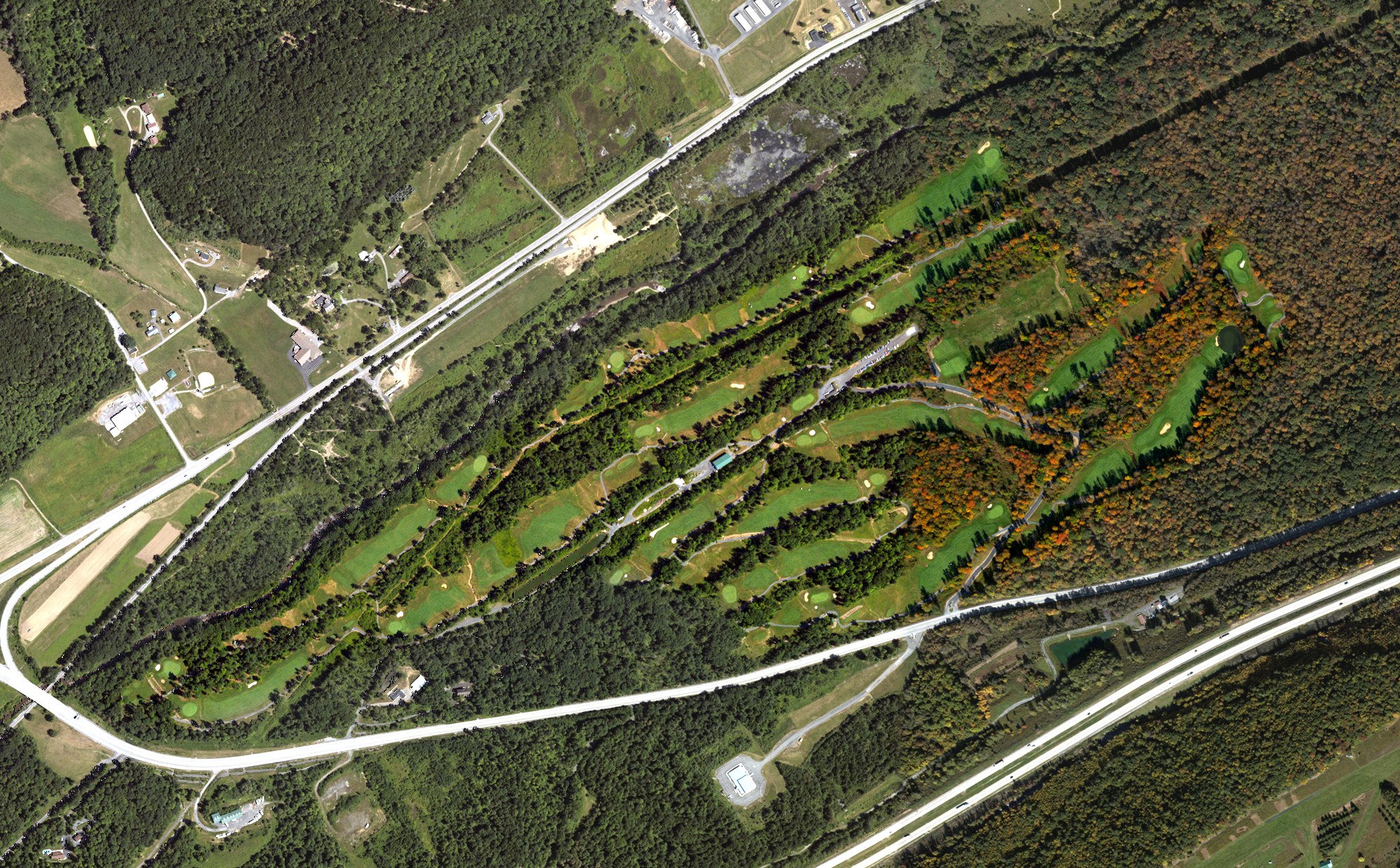 Aerial view of Skytop Mountain Golf Club, PA