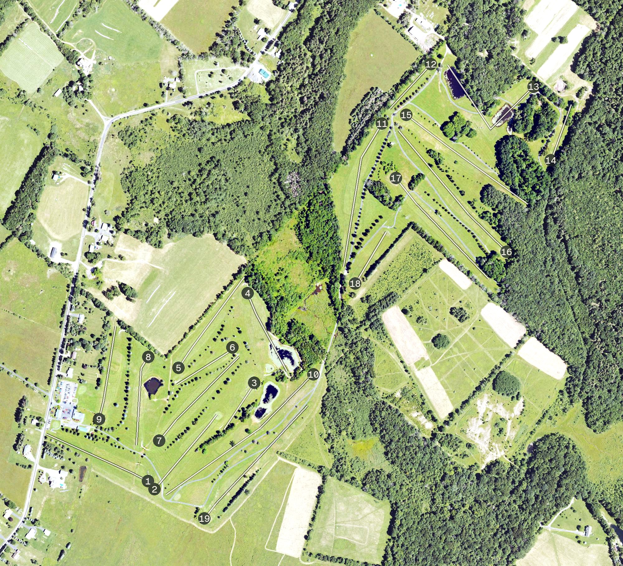Aerial view of Sleepy Hollow Golf Course, PA