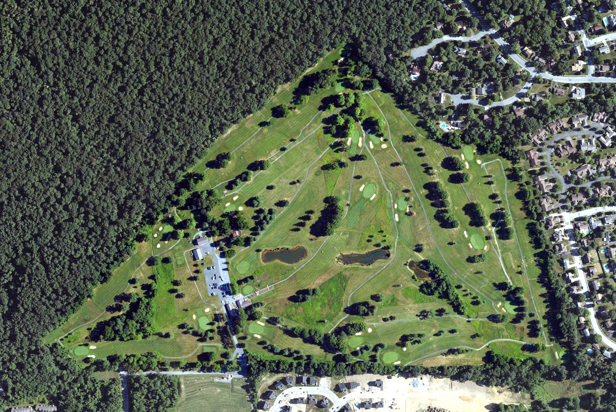 Aerial view of Sportsman's Golf Course, PA