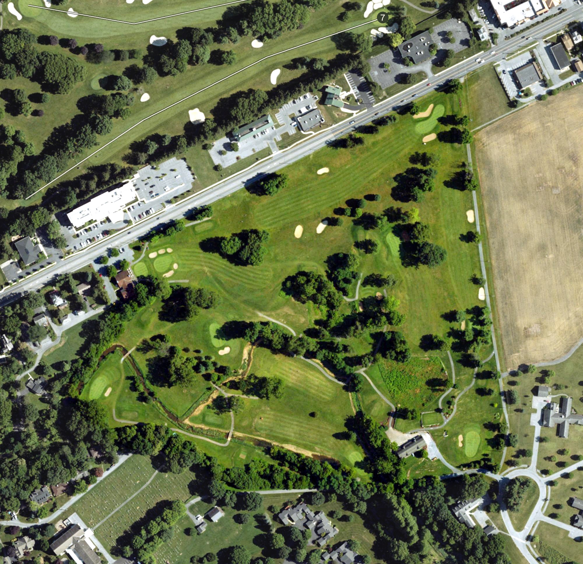 Aerial view of Spring Creek Golf Course, PA