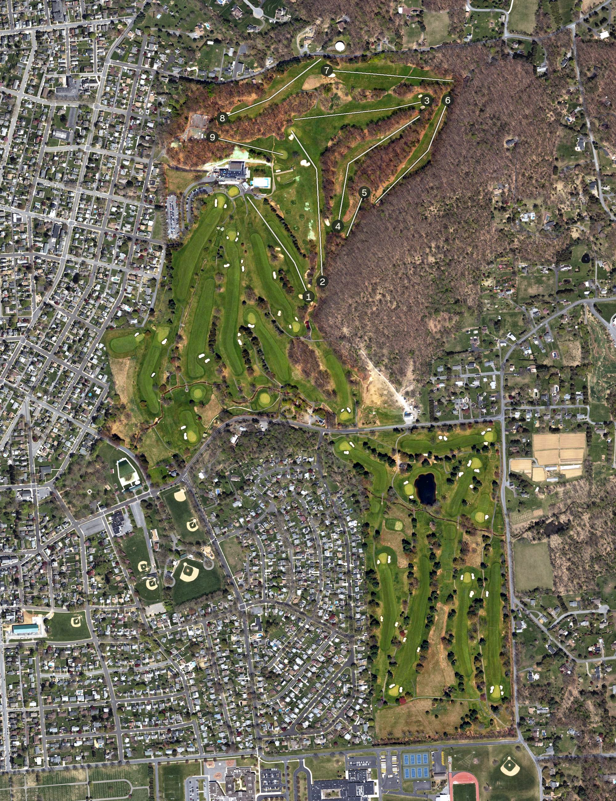 Aerial view of Steel Club, PA