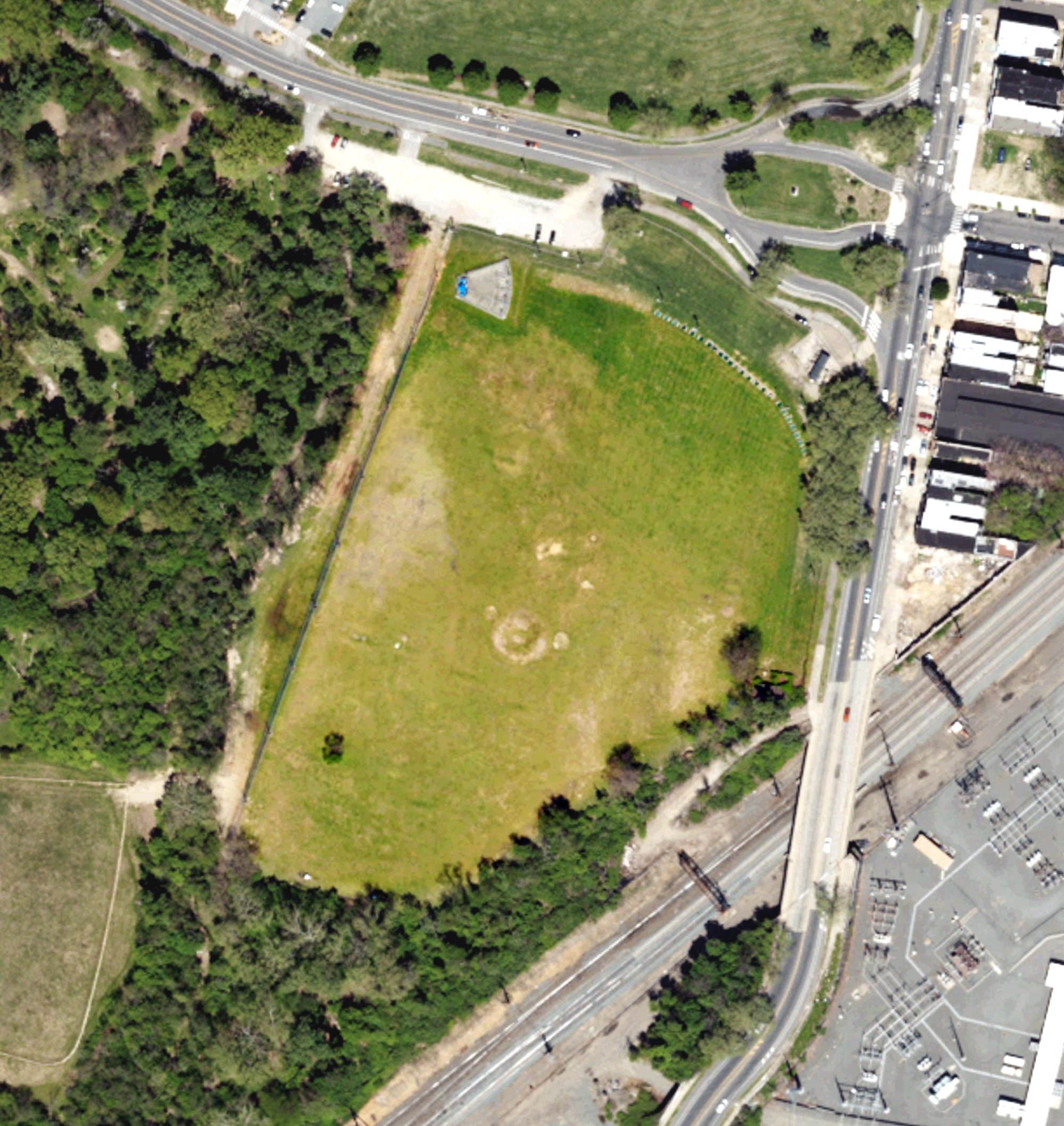Aerial view of Strawberry Green Driving Range, PA
