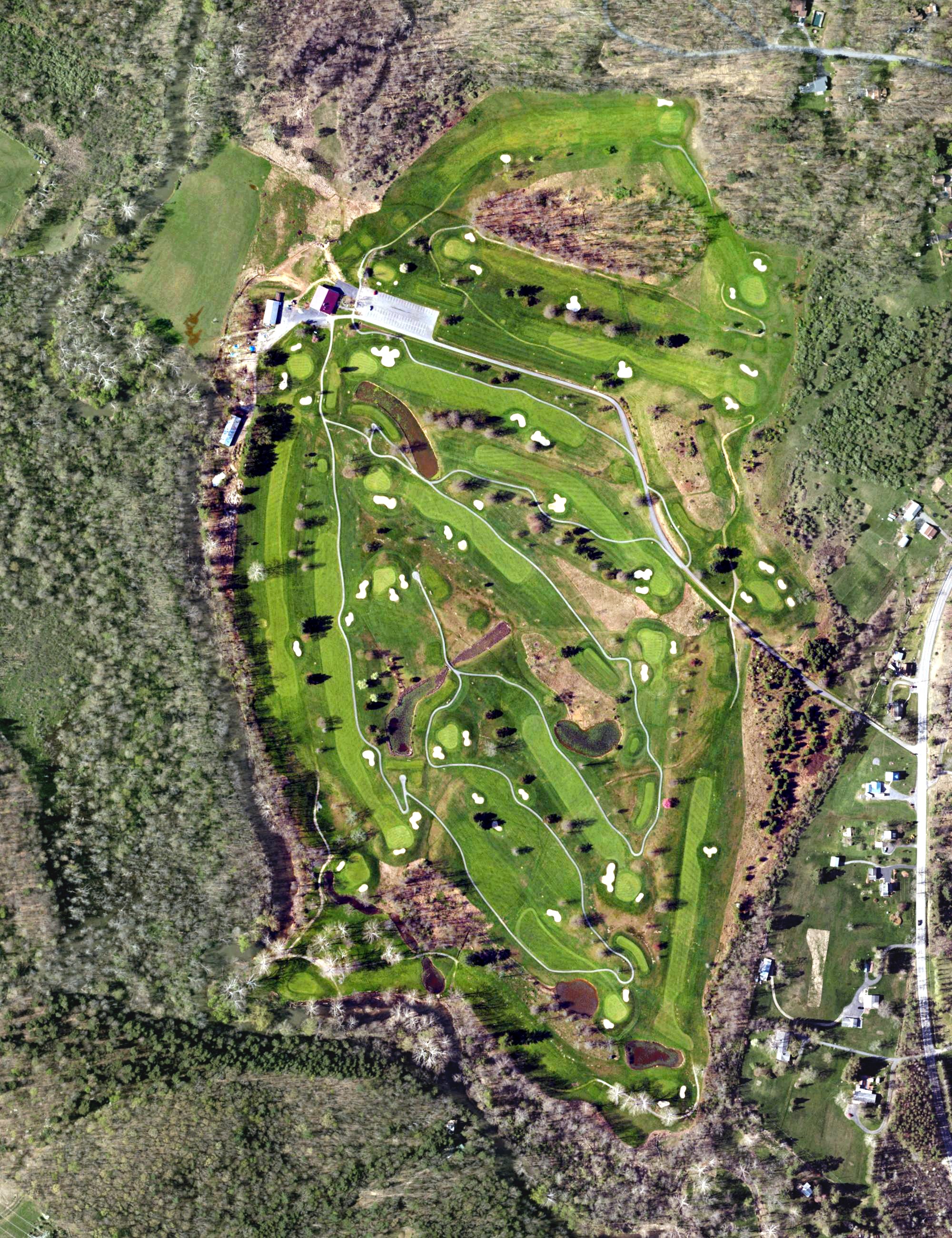 Aerial view of Sunset Golf Club, PA