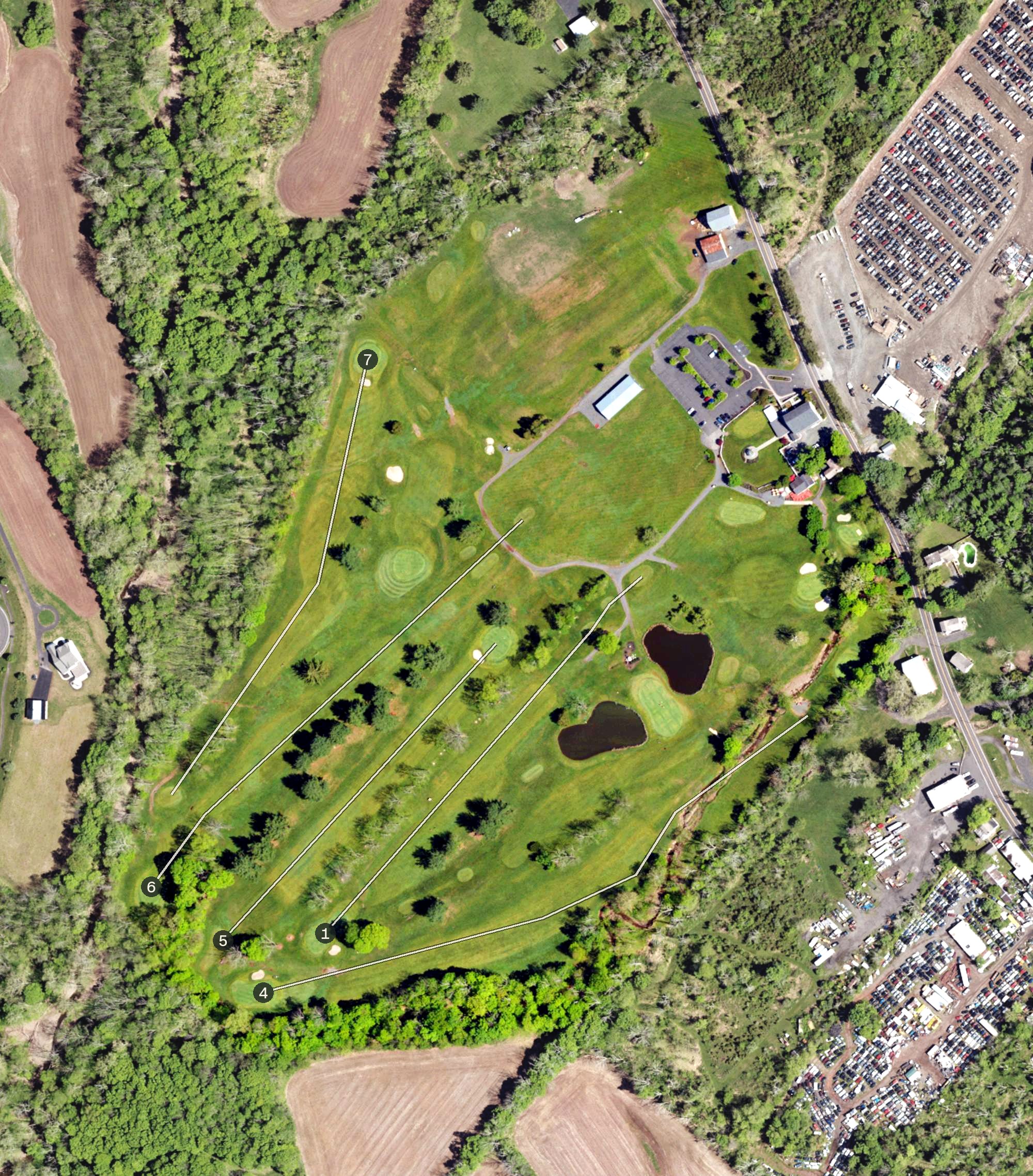 Aerial view of Sweetwater Golf Course, PA