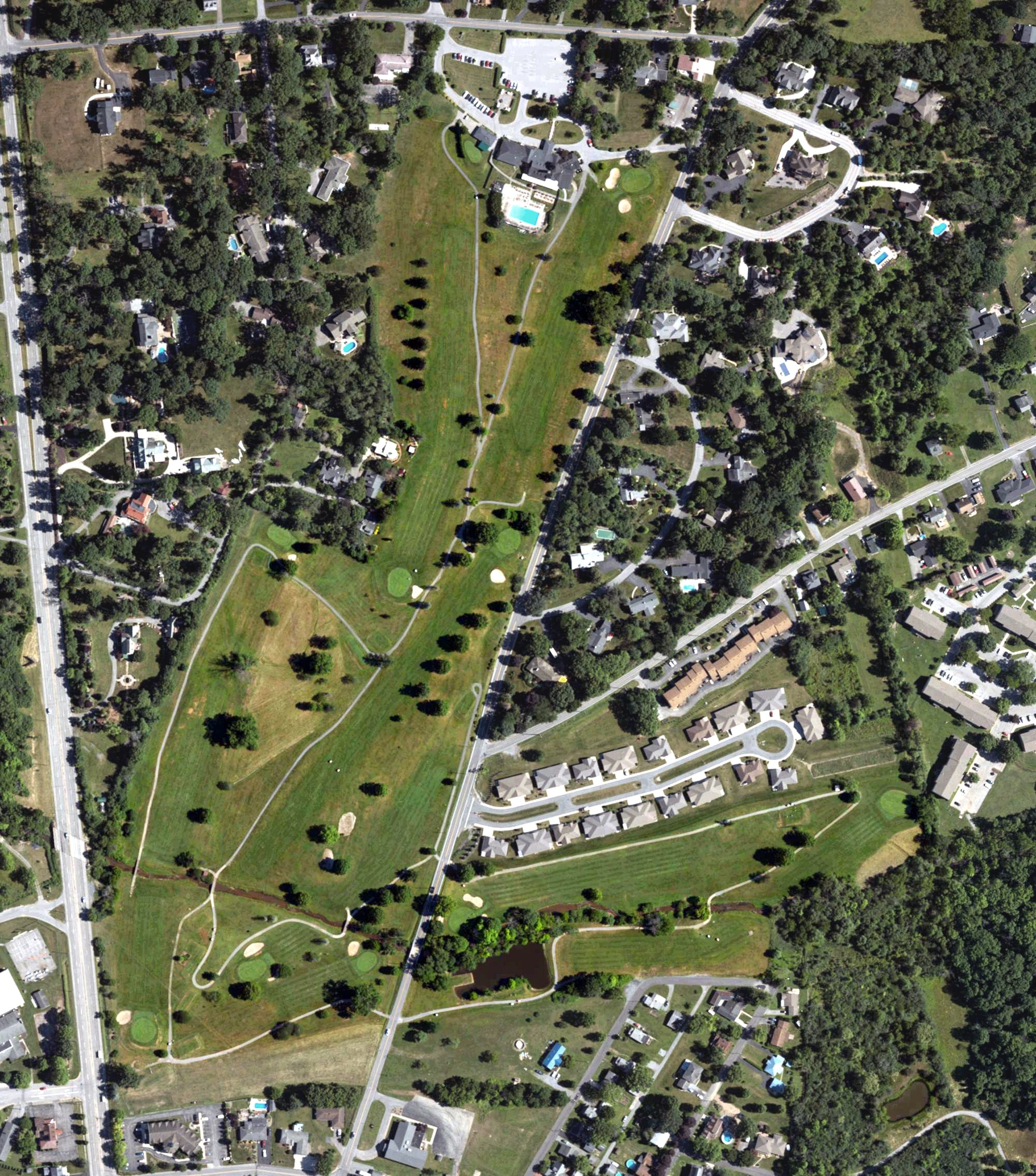 Aerial view of Sylvan Hills Golf Course, PA