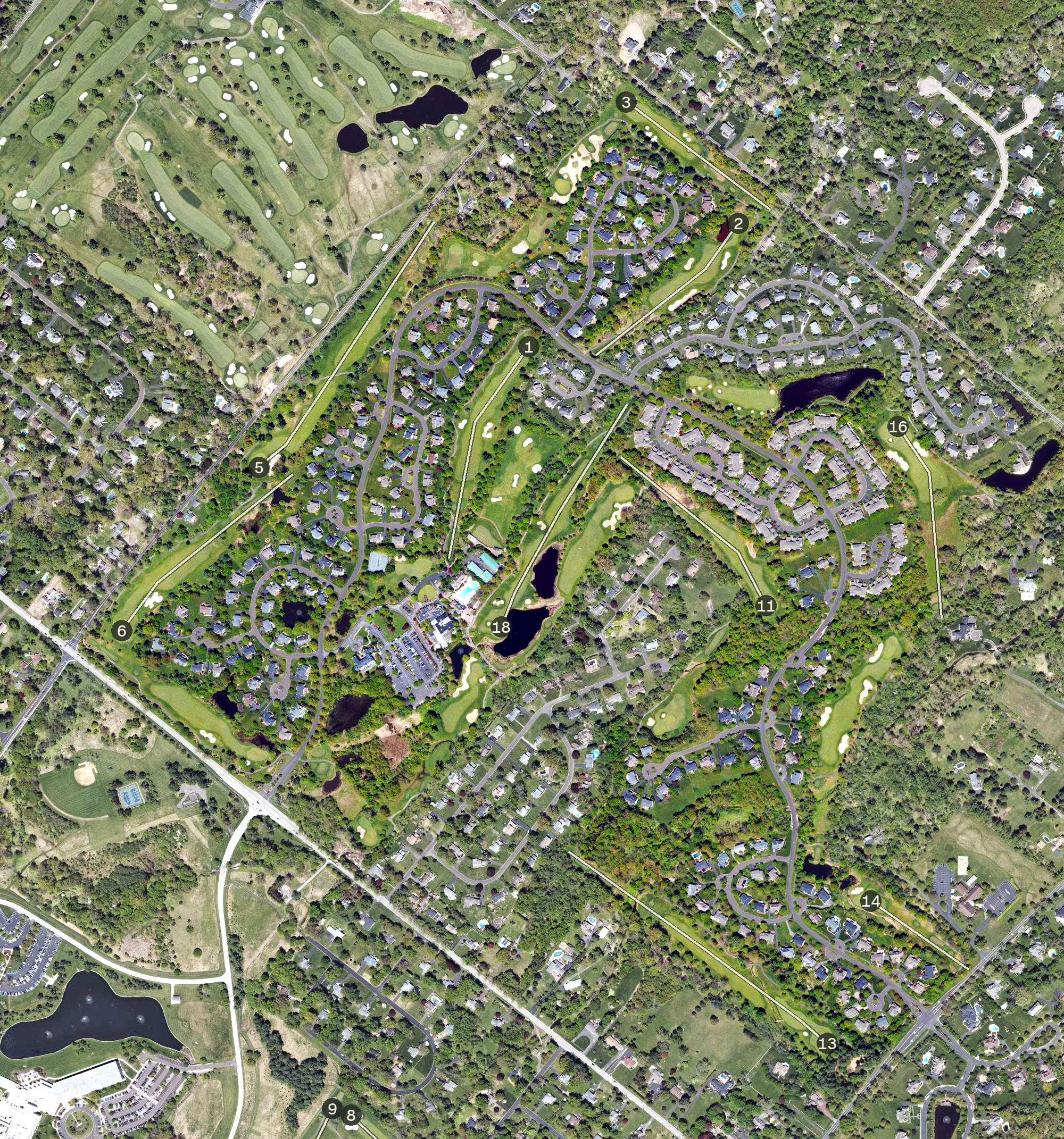 Aerial view of Talamore Country Club, PA