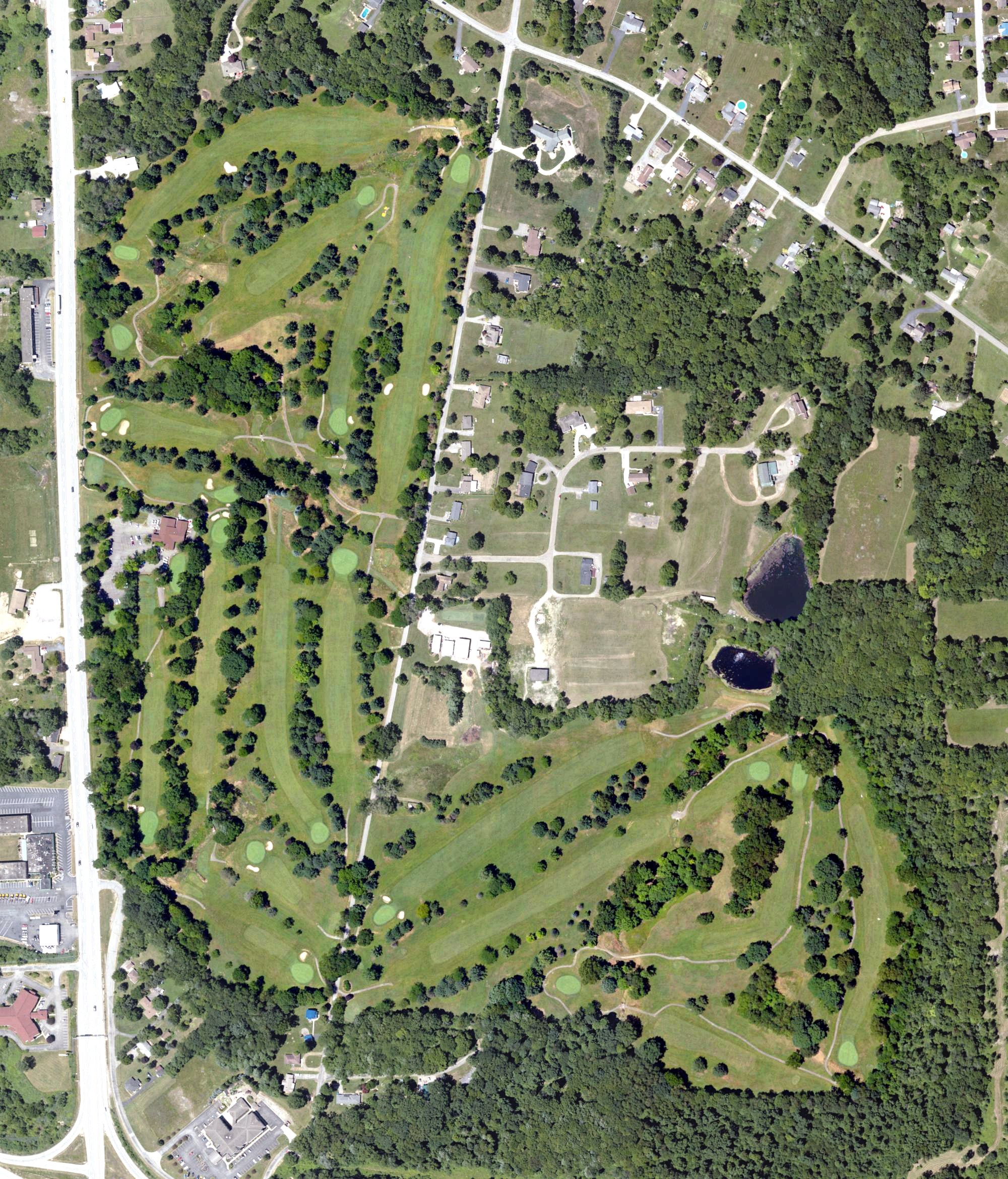 Aerial view of Tam O'Shanter Golf Course, PA