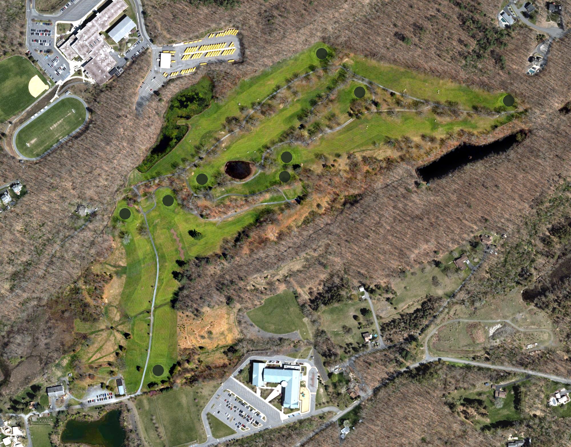 Aerial view of Terra Greens Golf Club, PA