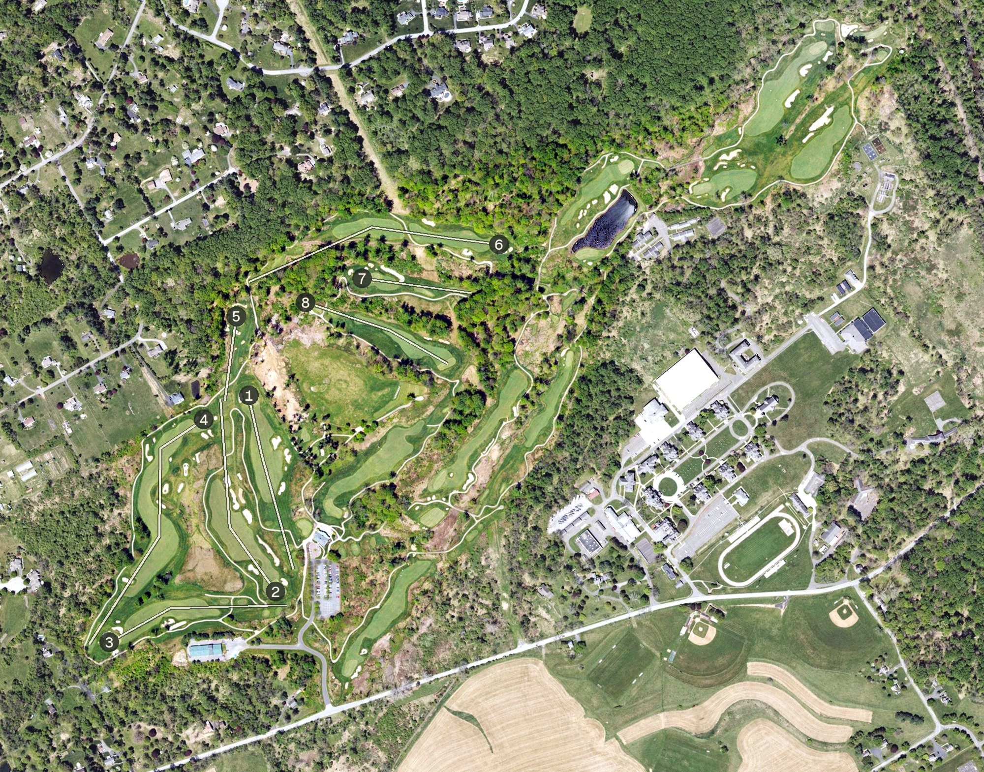 Aerial view of The Golf Course at Glen Mills, PA