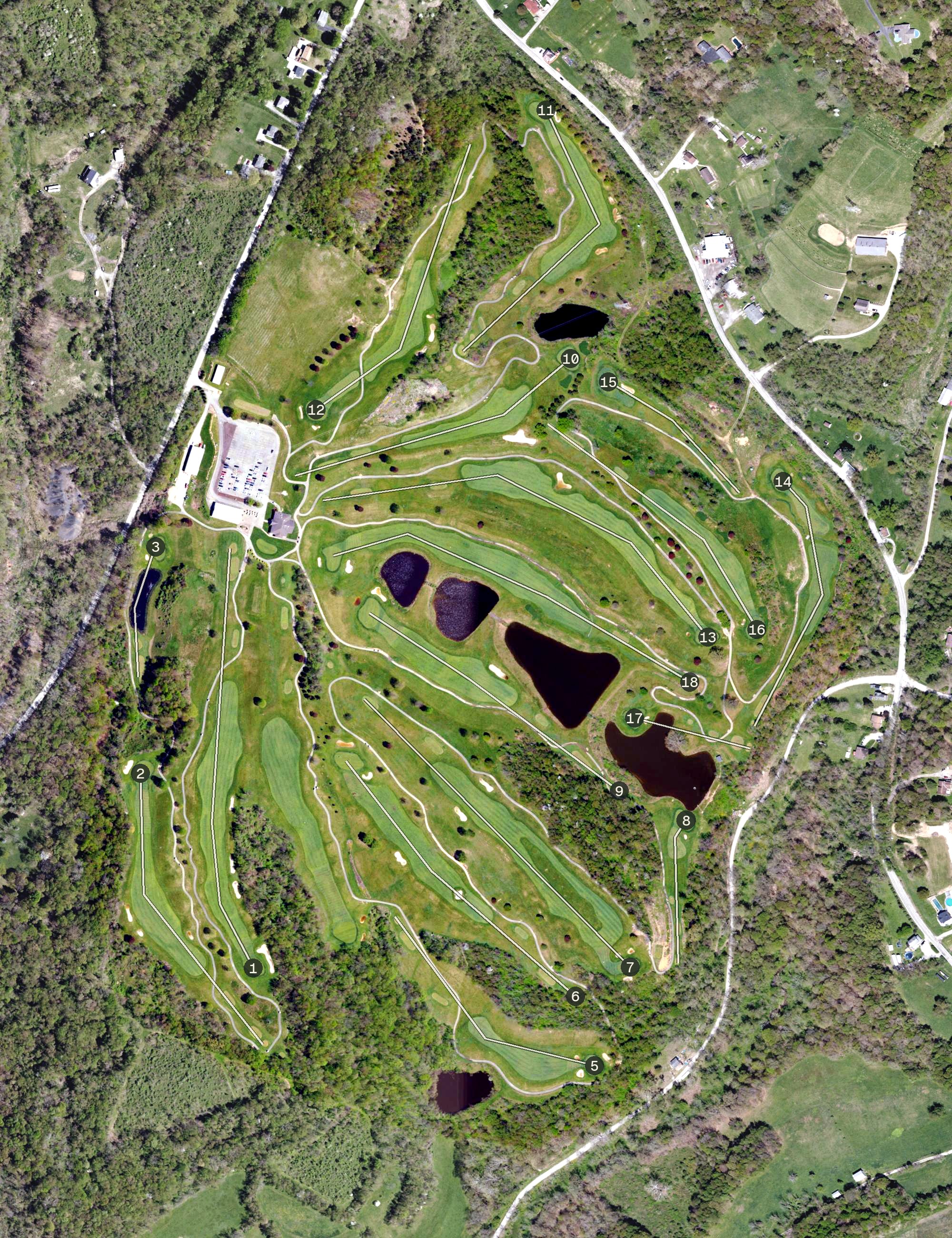 Aerial view of The Madison Club, PA