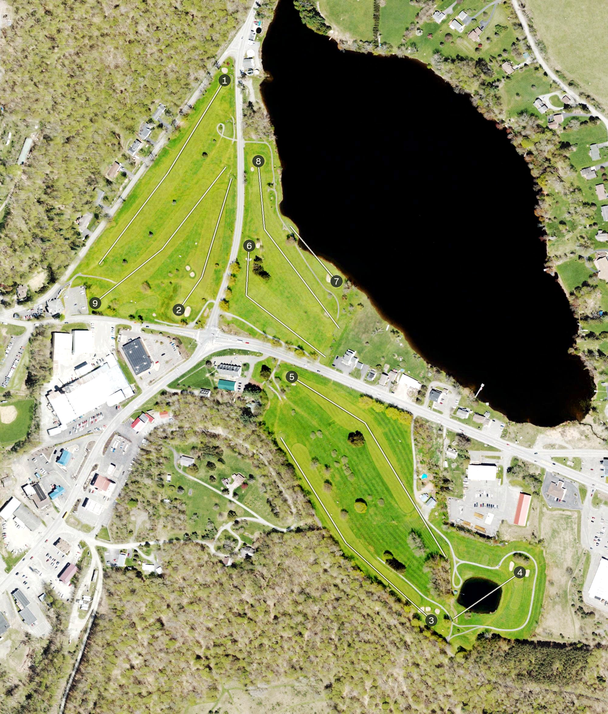 Aerial view of The Montrose Club, PA