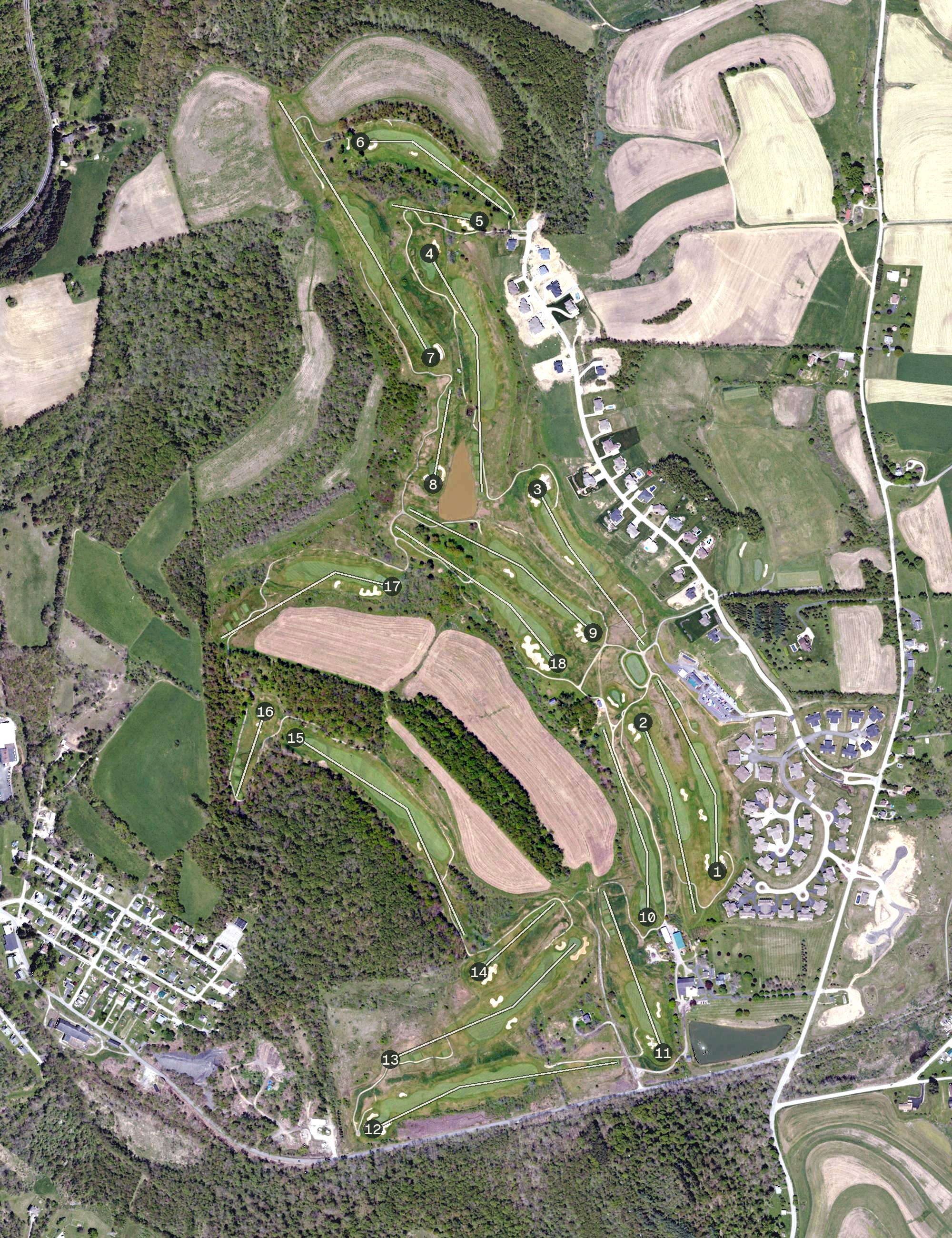 Aerial view of Totteridge Golf Course, PA