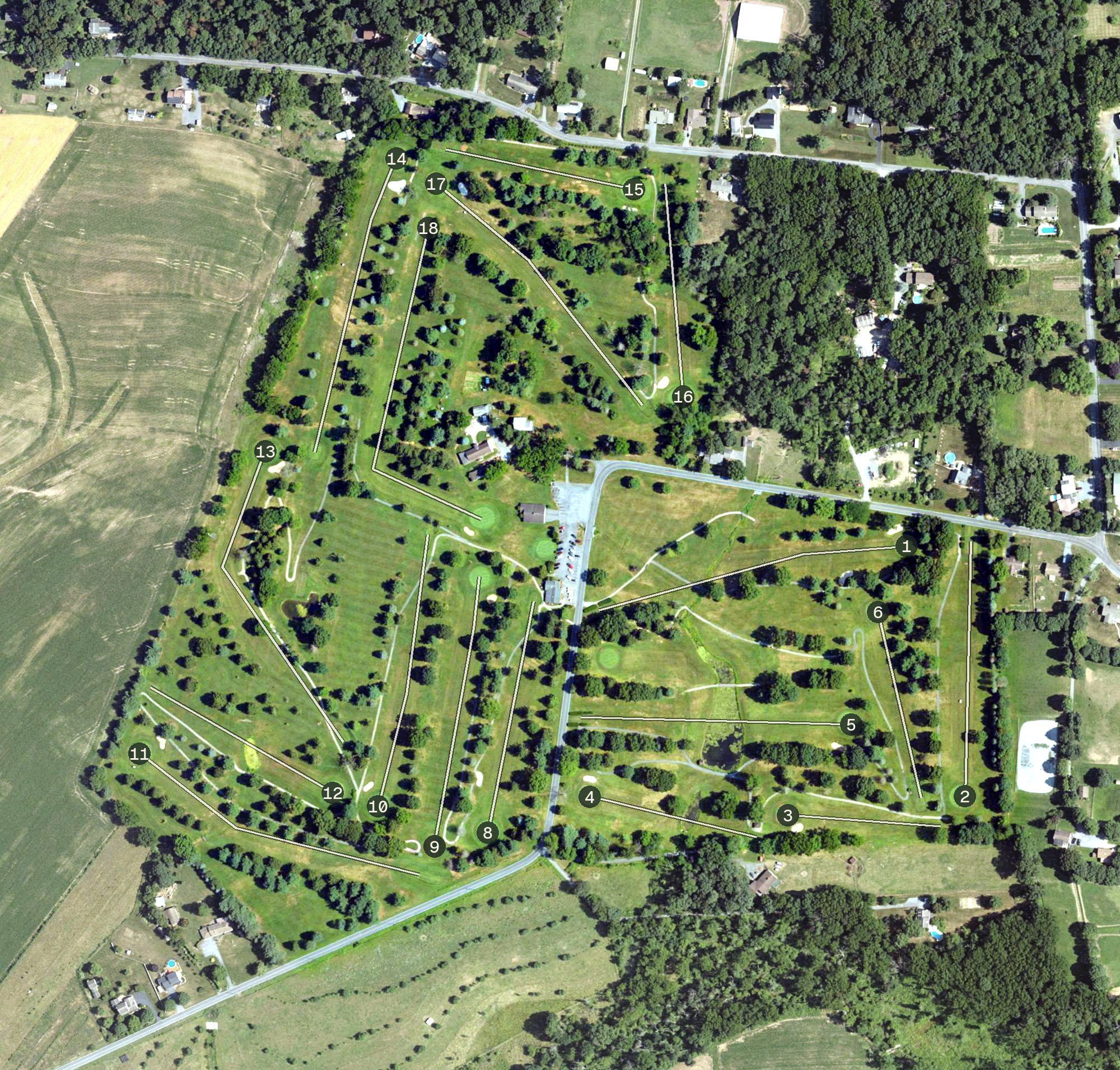 Aerial view of Treetop Golf Course, PA