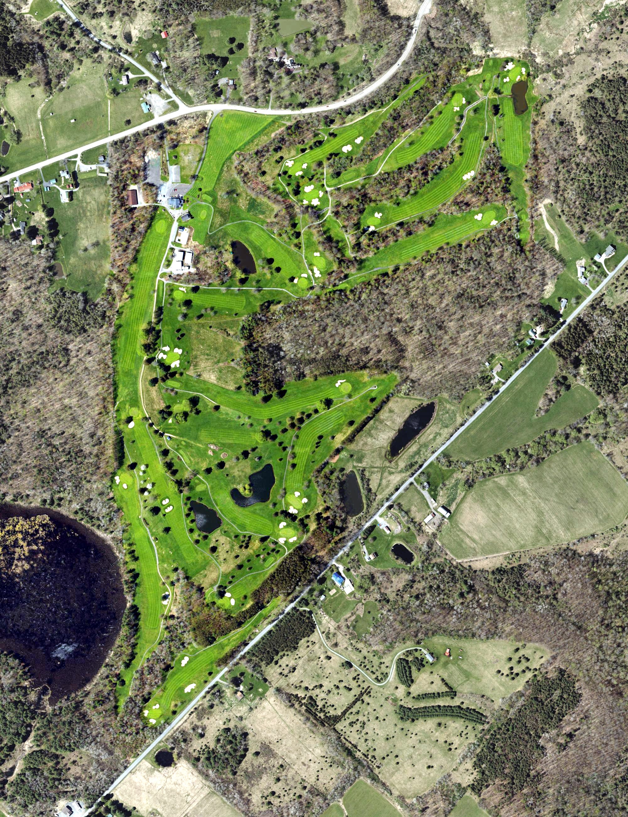 Aerial view of Tyoga Country Club, PA