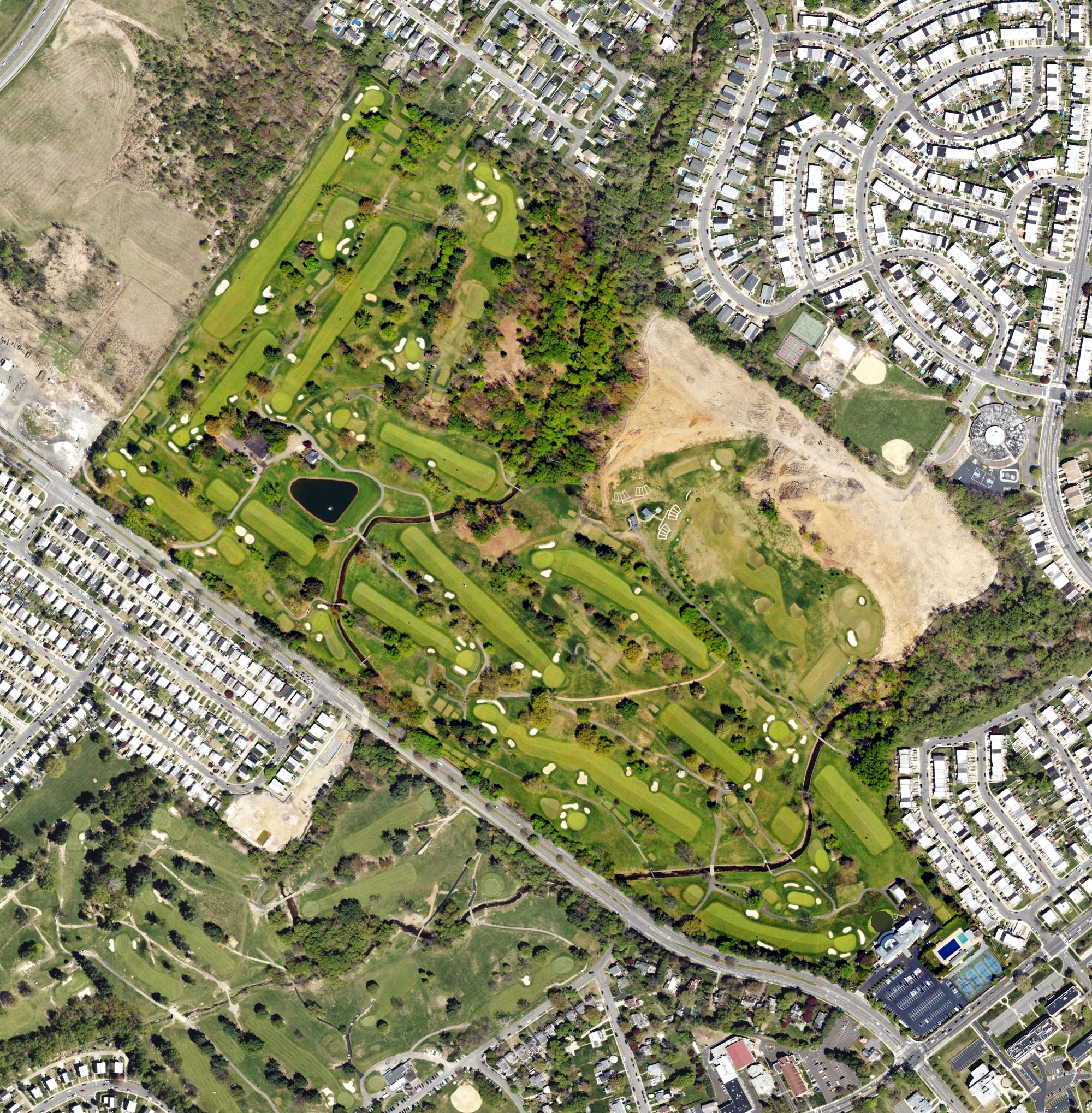 Aerial view of Union League Golf Club, PA