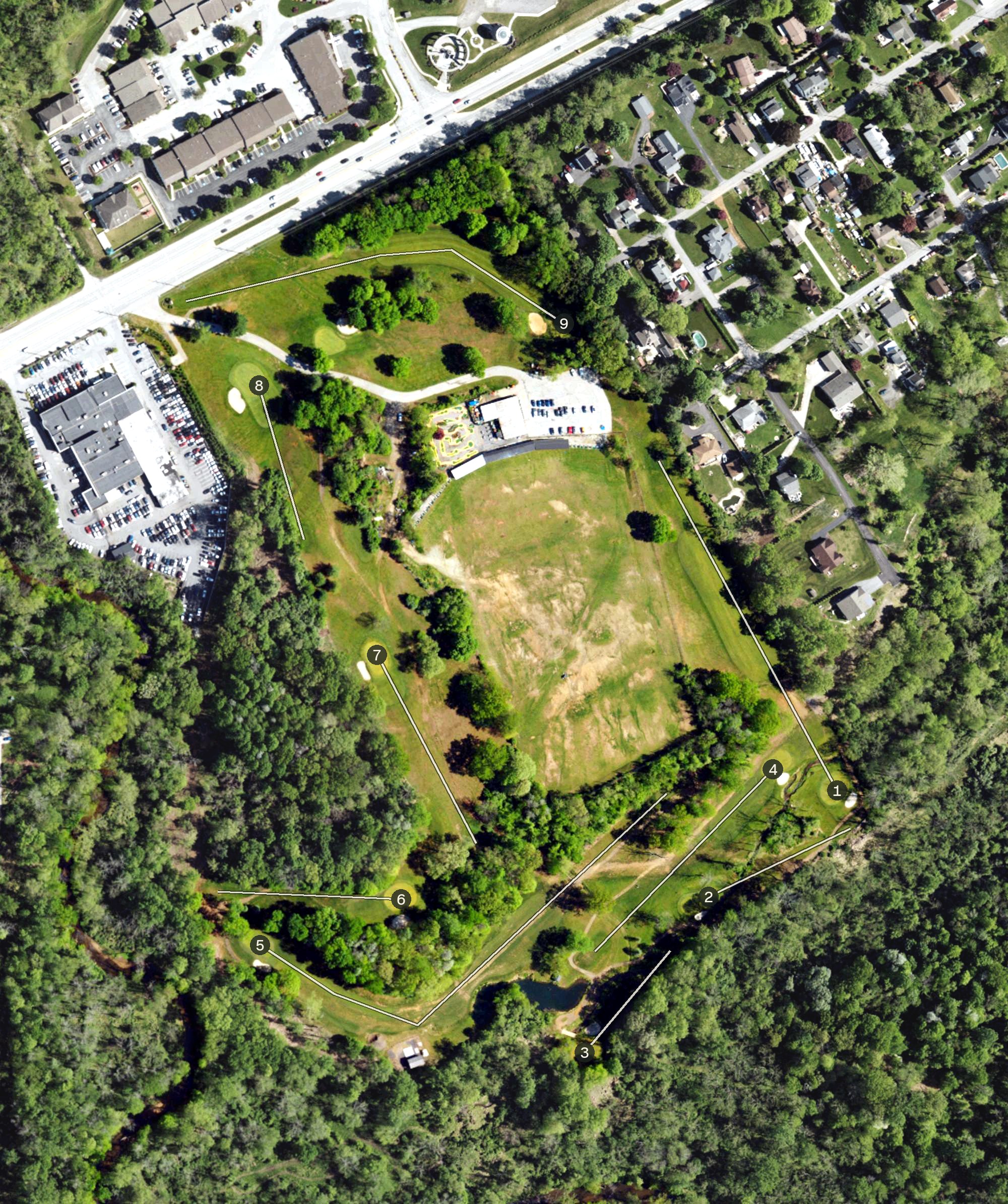 Aerial view of Valley View Golf, PA