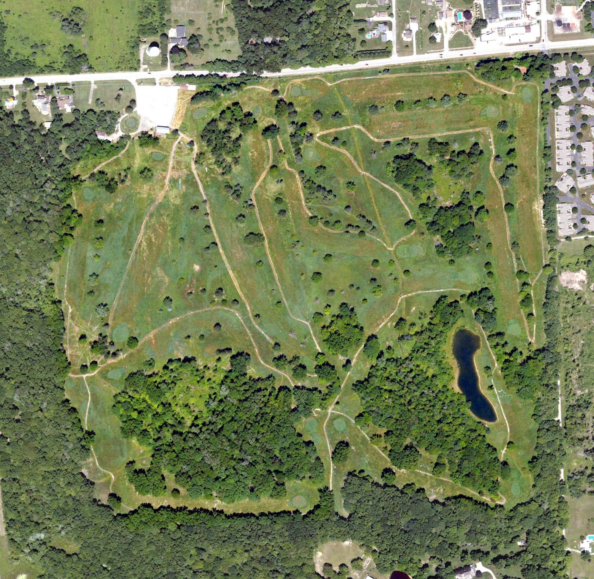 Aerial view of VFW Golf Course, PA