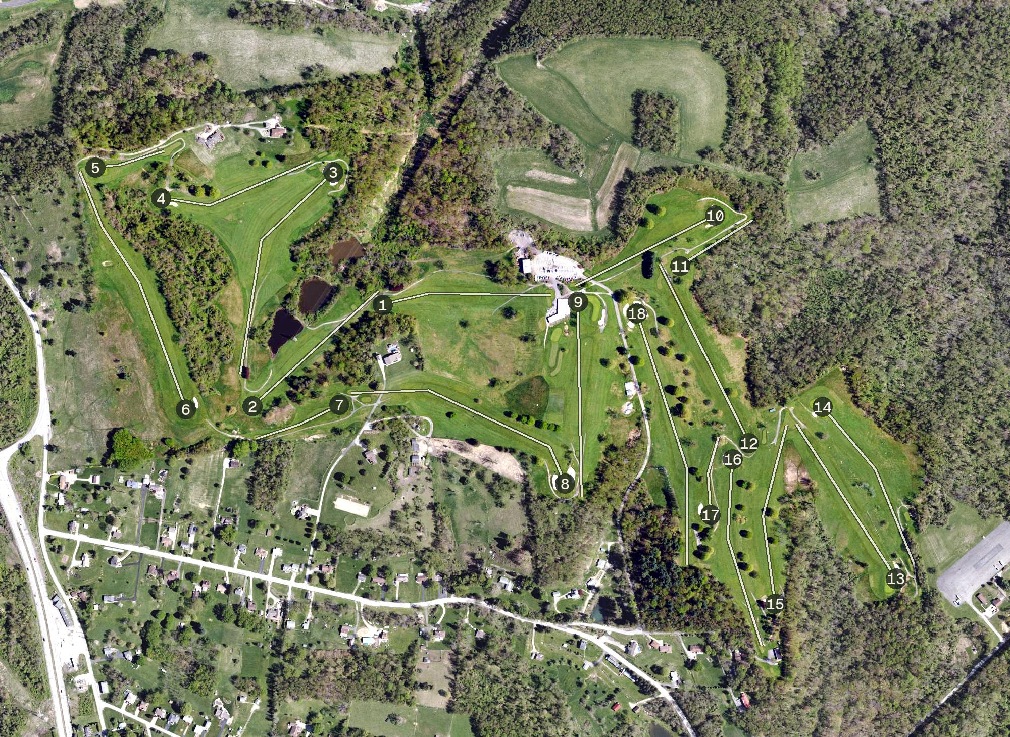 Aerial view of Victory Hills Golf Course, PA