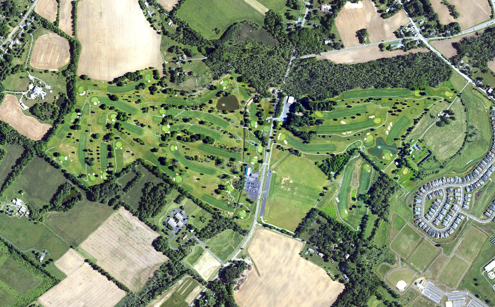 Aerial view of Wedgewood Golf Course, PA