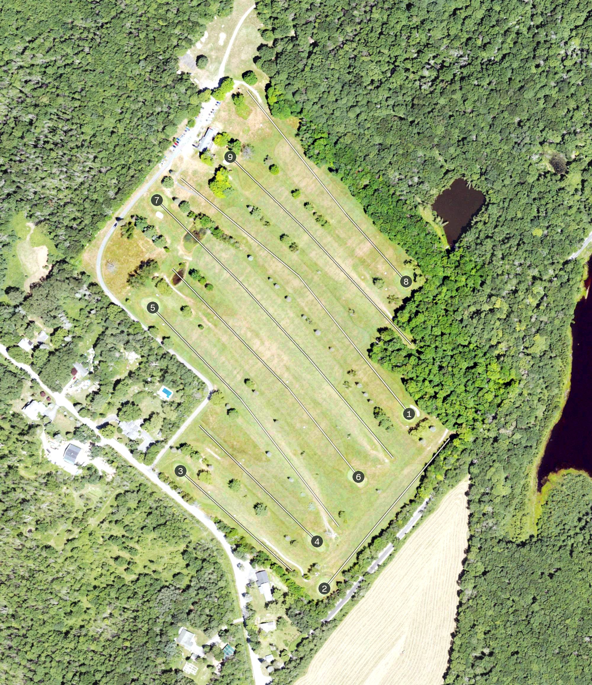 Aerial view of Wemberly Hills Golf Course, PA