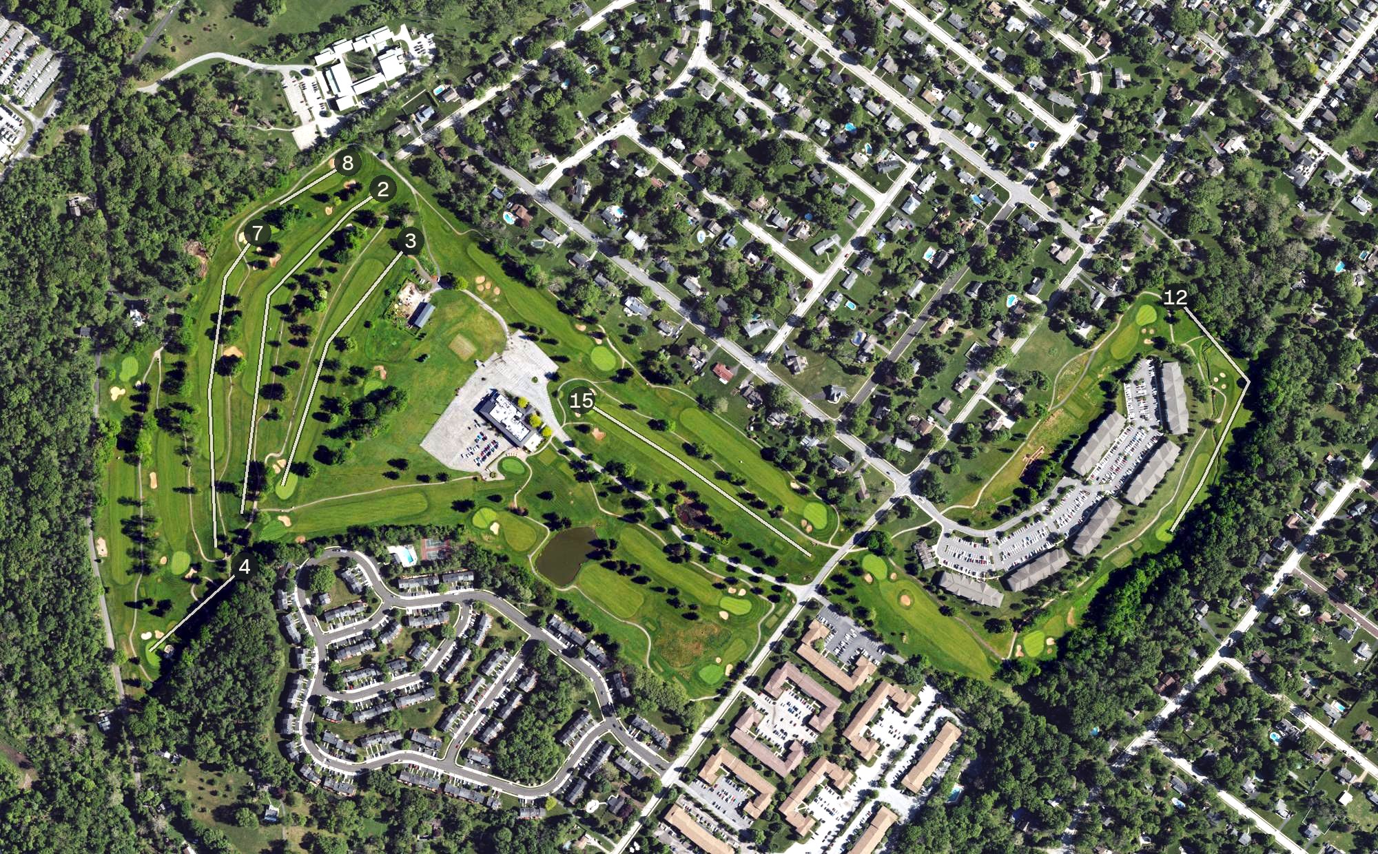 Aerial view of Westover Golf Club, PA