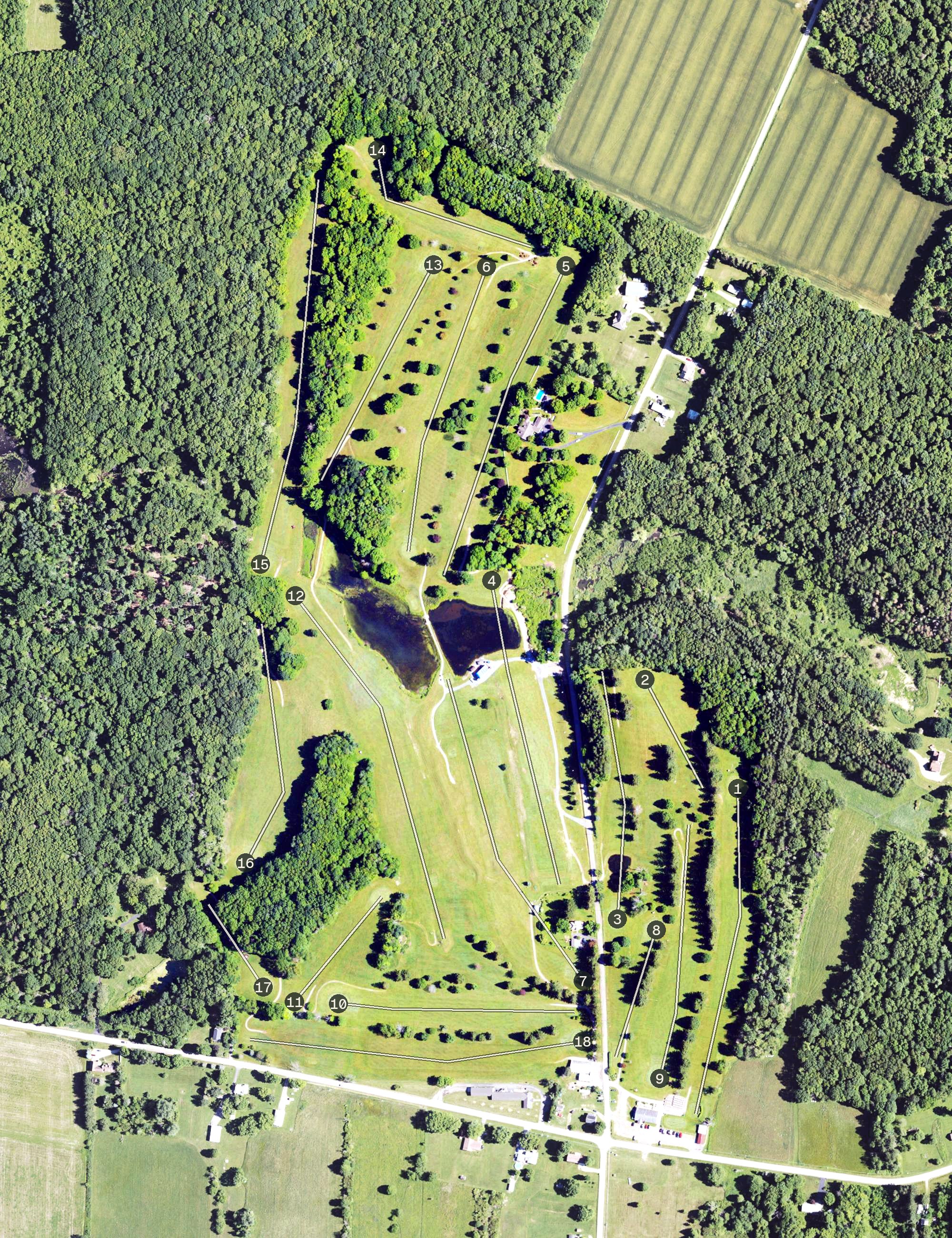 Aerial view of Whispering Pines, PA