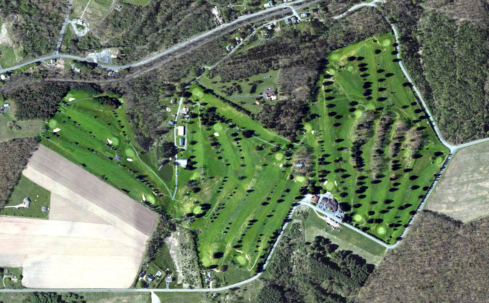 Aerial view of White Birch Golf Course, PA