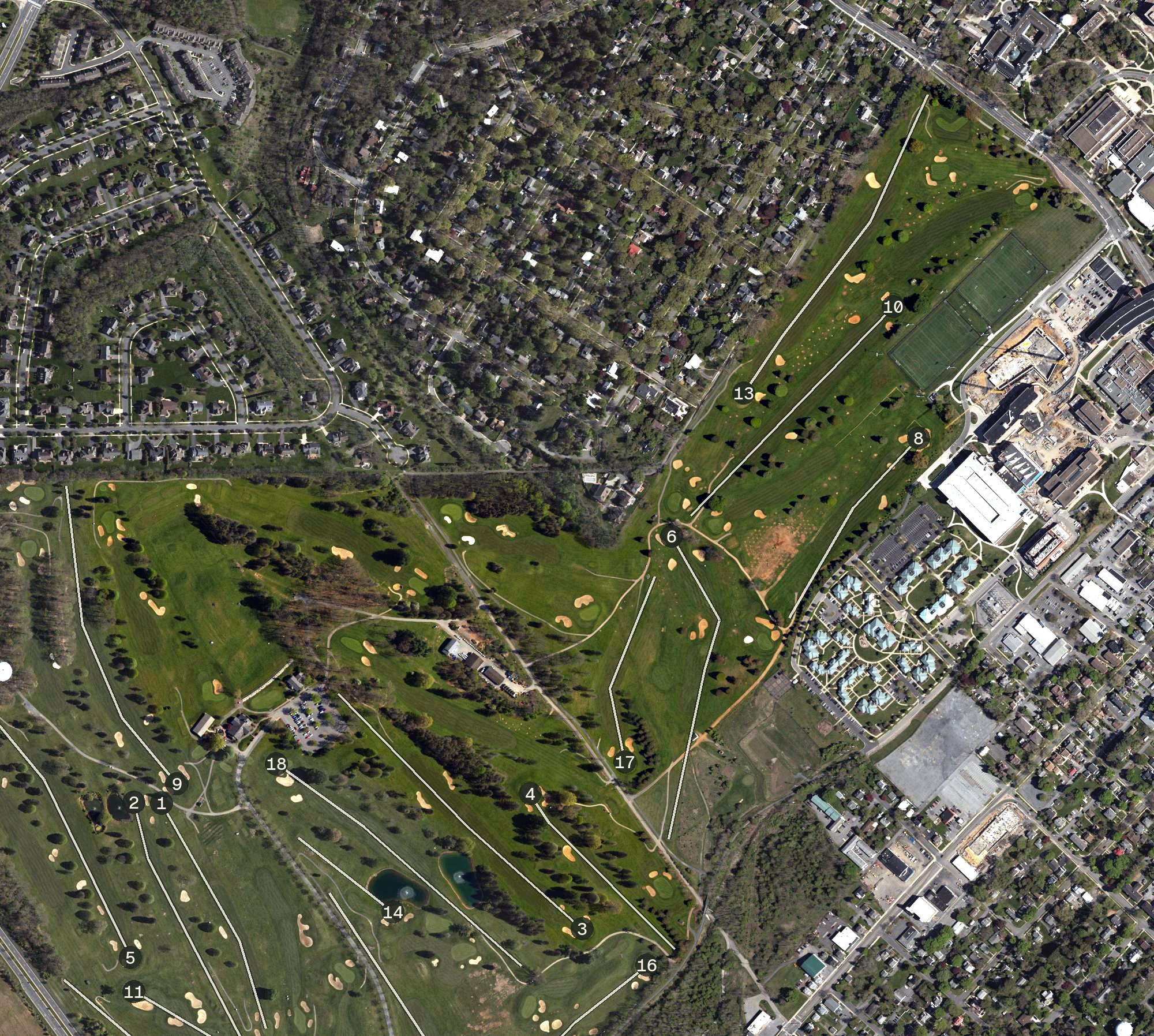 Aerial view of White Course, PA