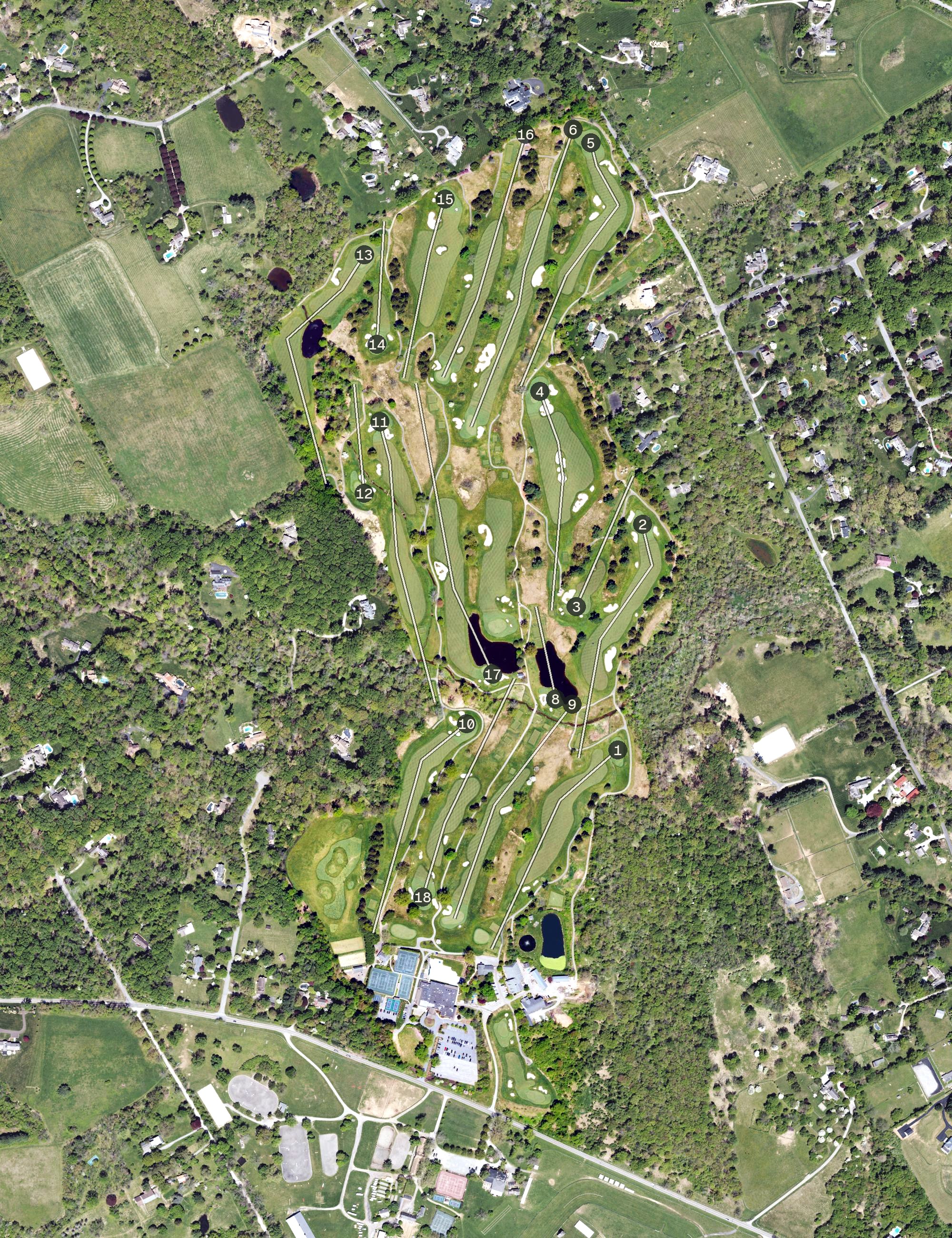 Aerial view of White Manor Country Club, PA