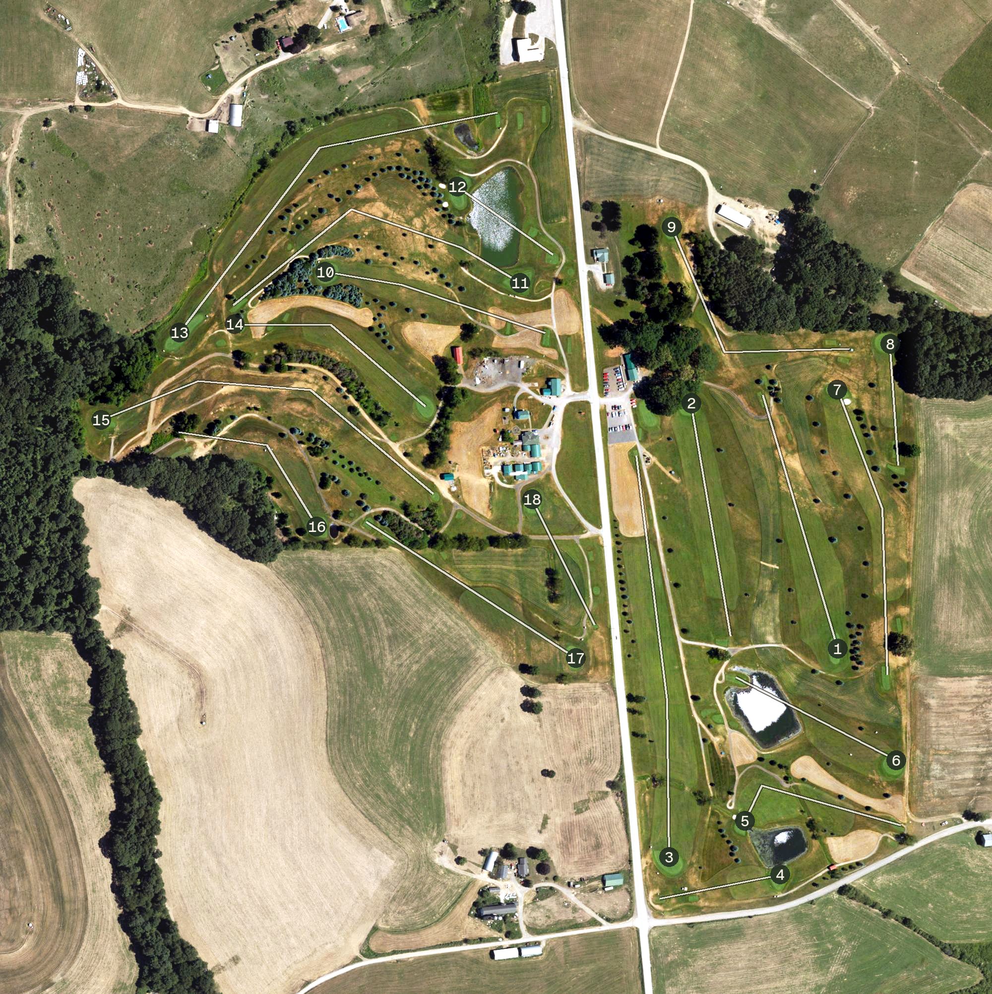 Aerial view of White Oak Golf Course, PA