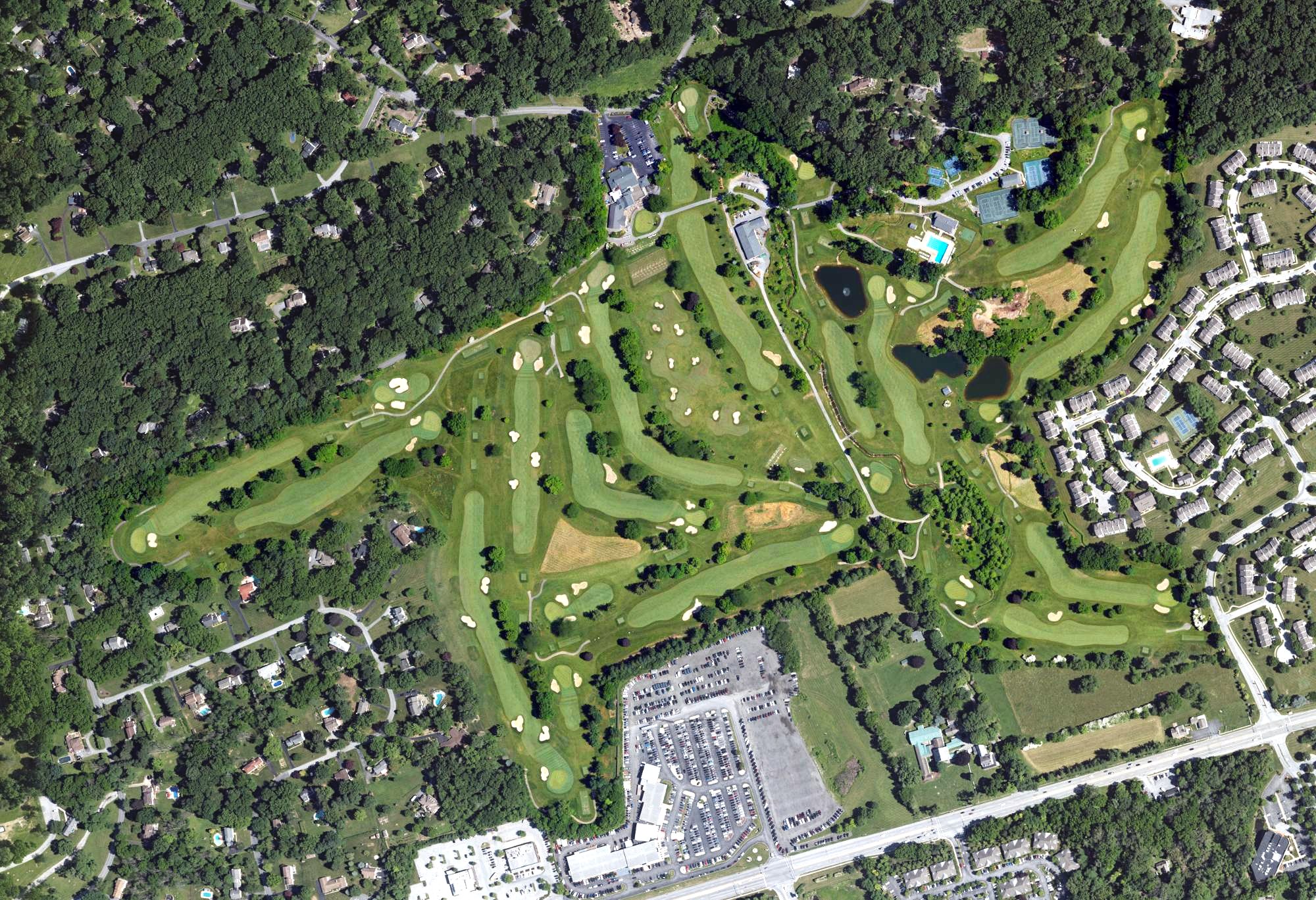 Aerial view of Whitford Country Club, PA
