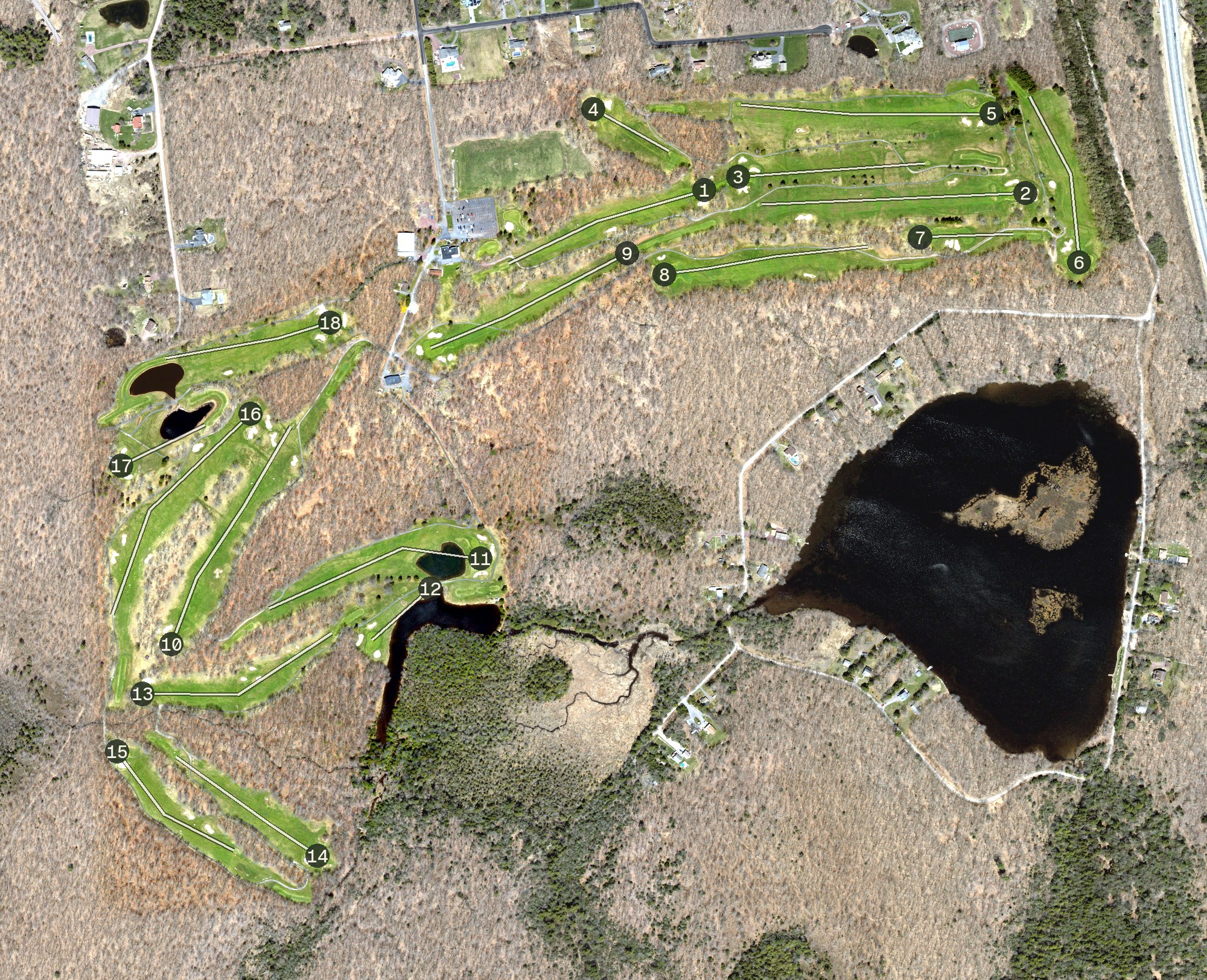 Aerial view of Wilkes-Barre Golf Club, PA