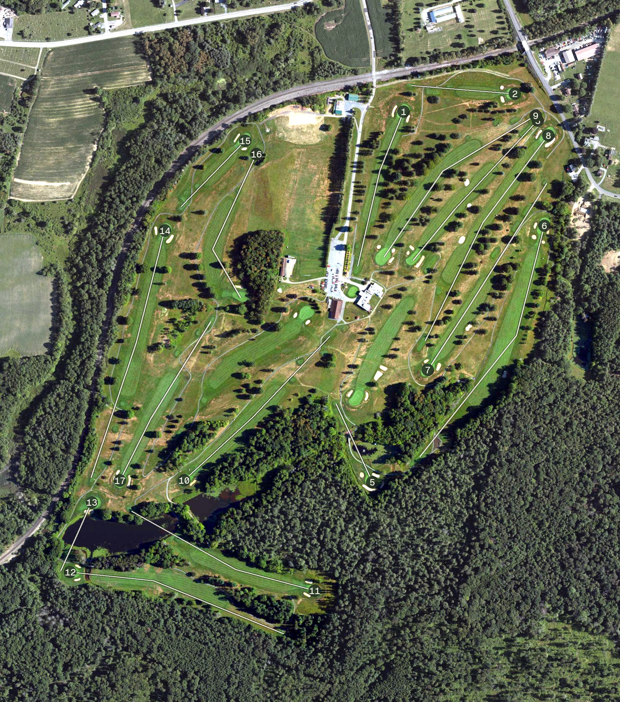 Aerial view of Windber Country Club, PA
