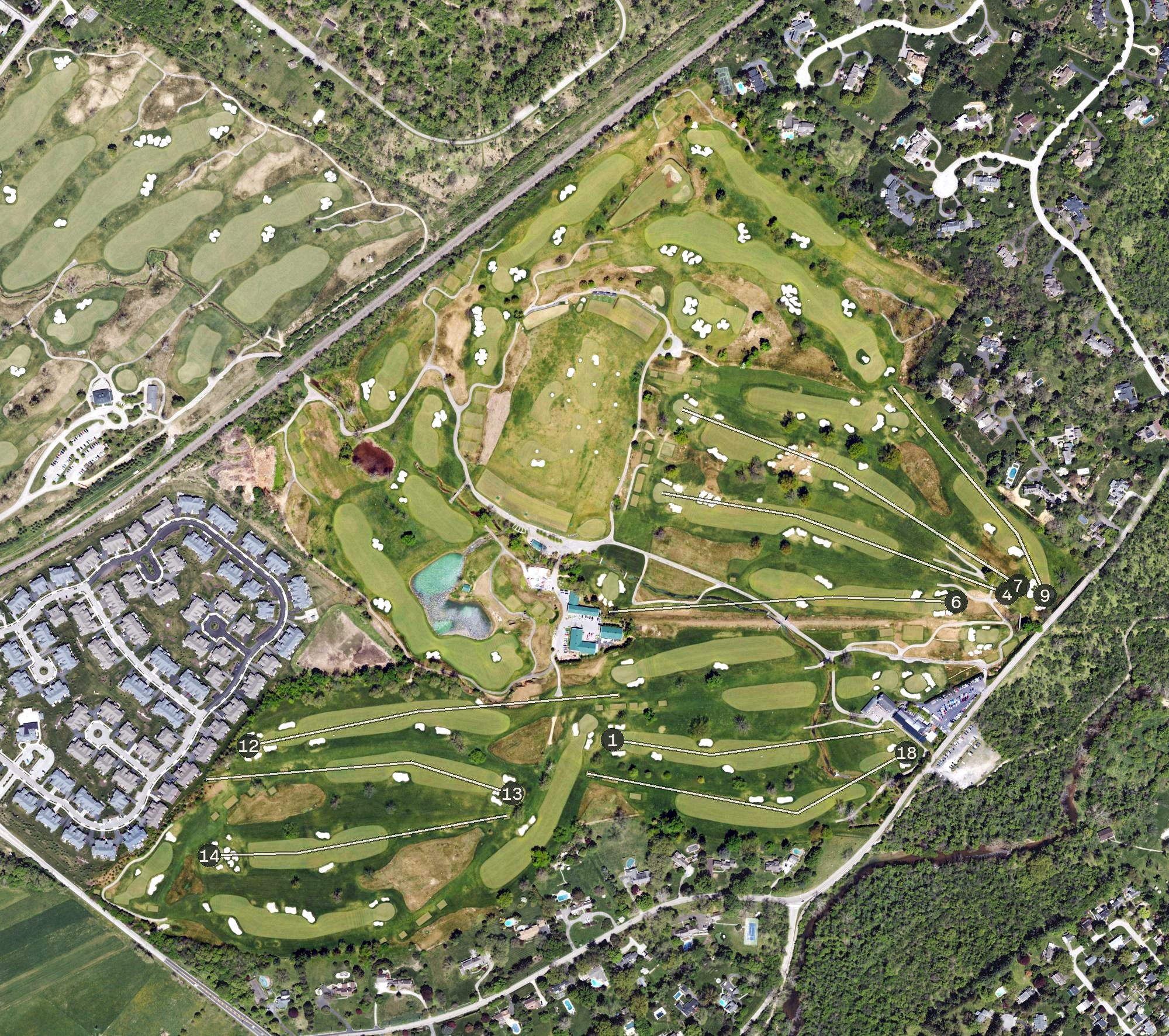 Aerial view of Wissahickon, PA