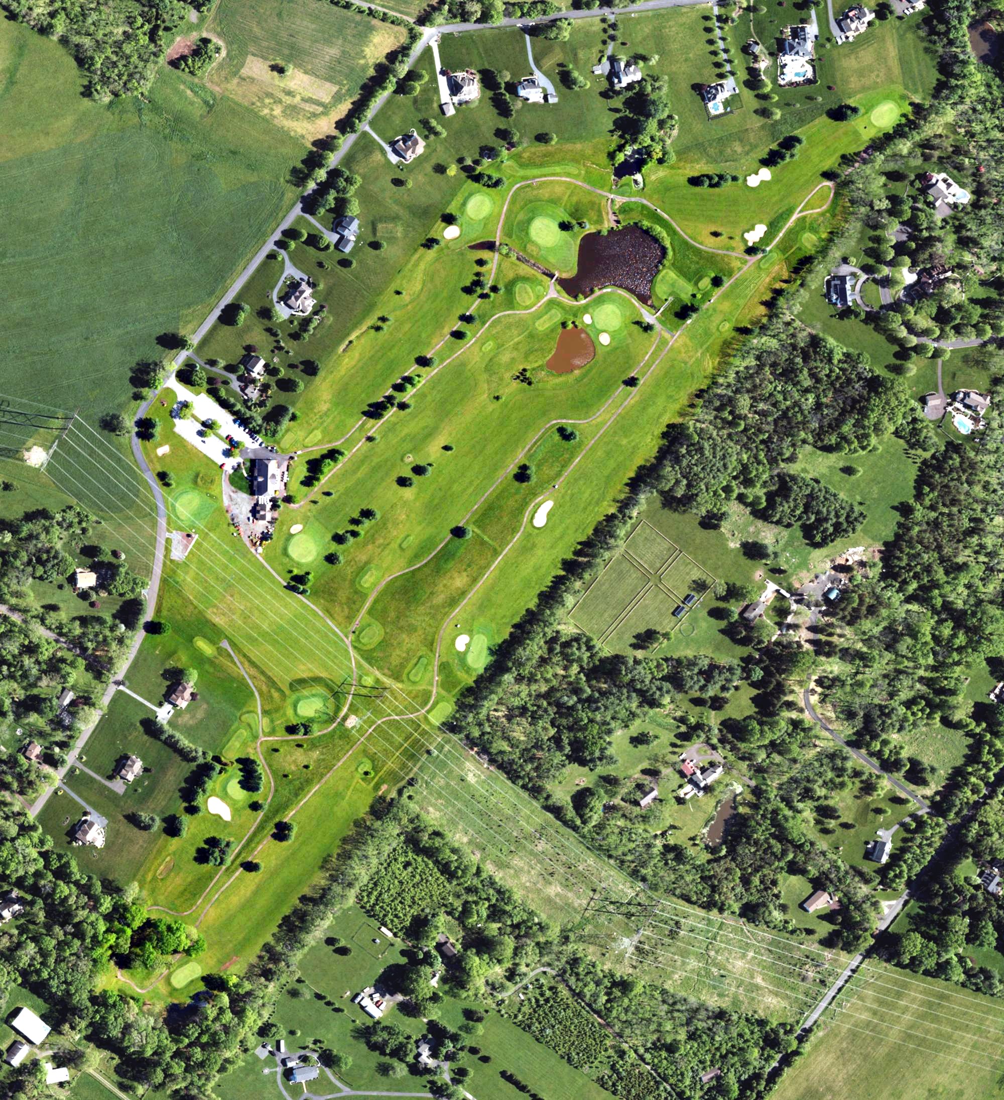 Aerial view of Worcester Golf Club, PA