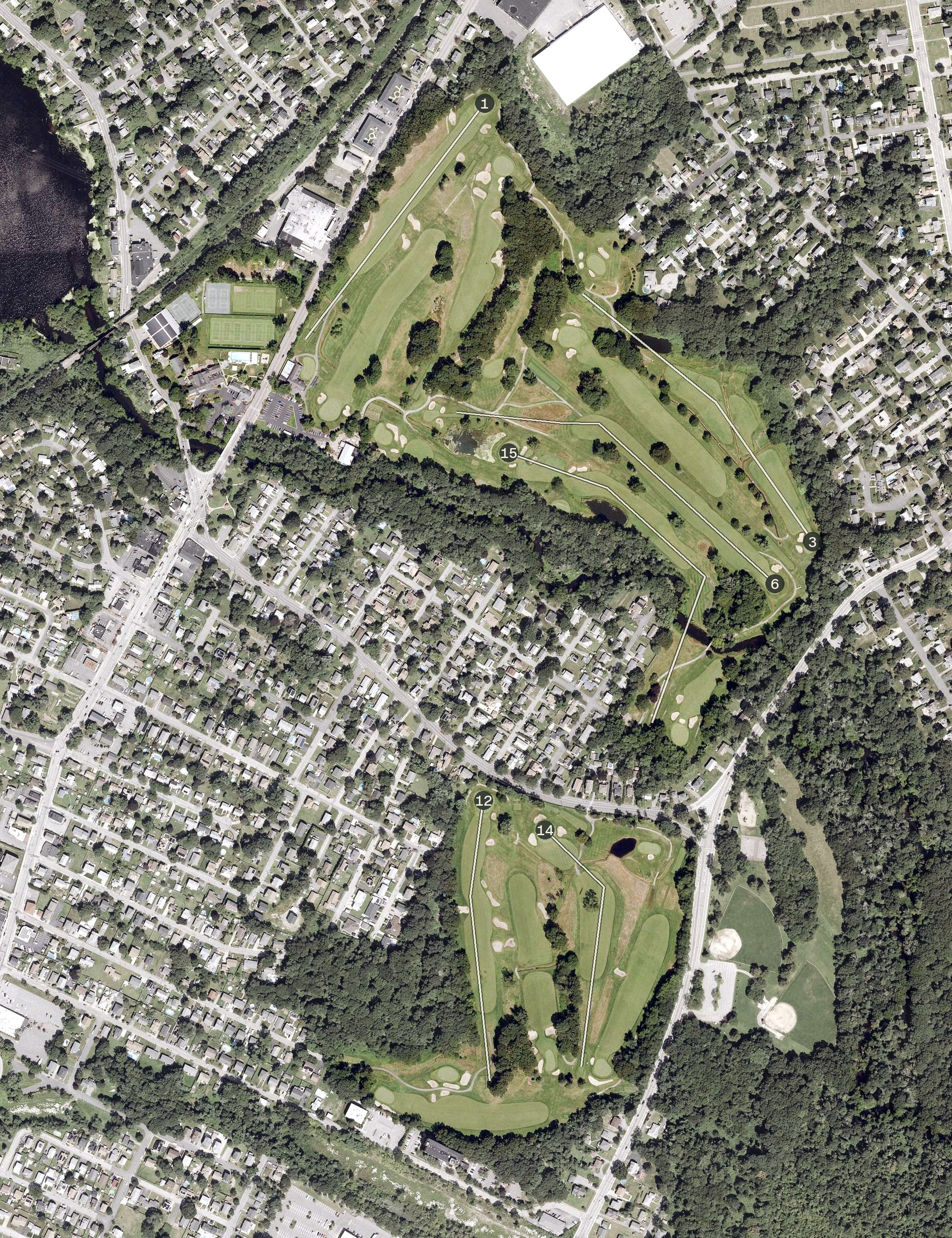 Aerial view of Agawam Hunt, RI