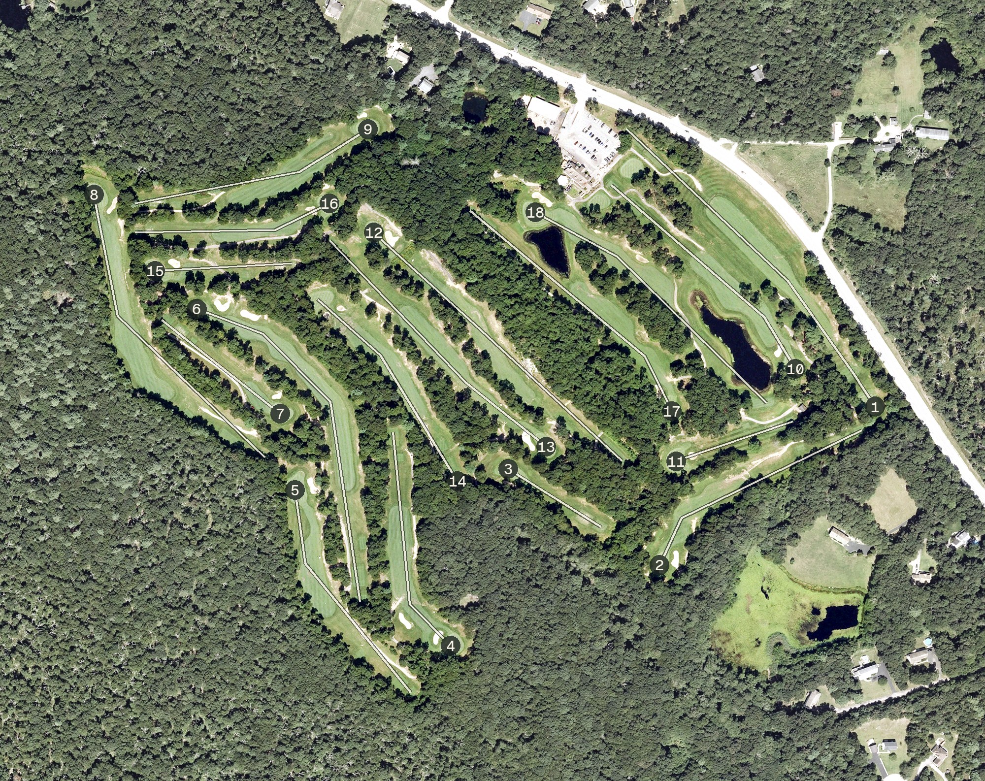 Aerial view of Beaver River Golf Club, RI