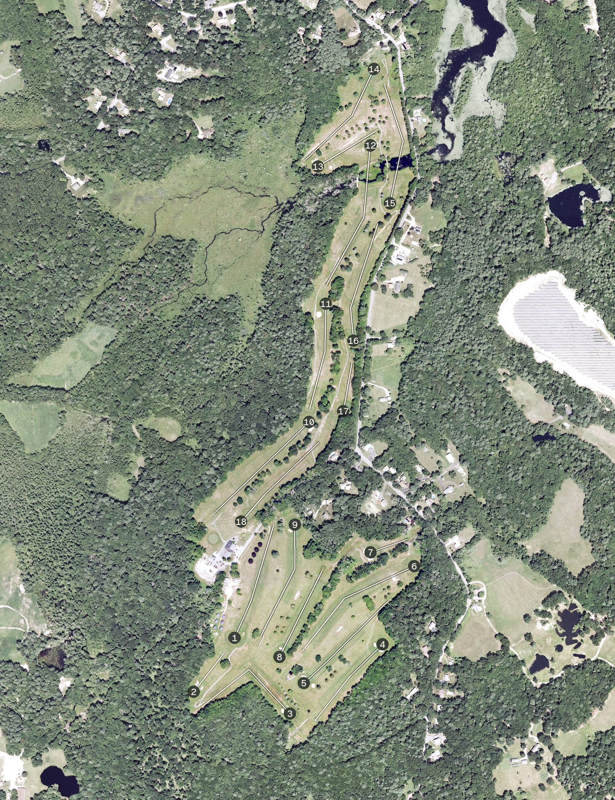 Aerial view of Country View Golf Club, RI