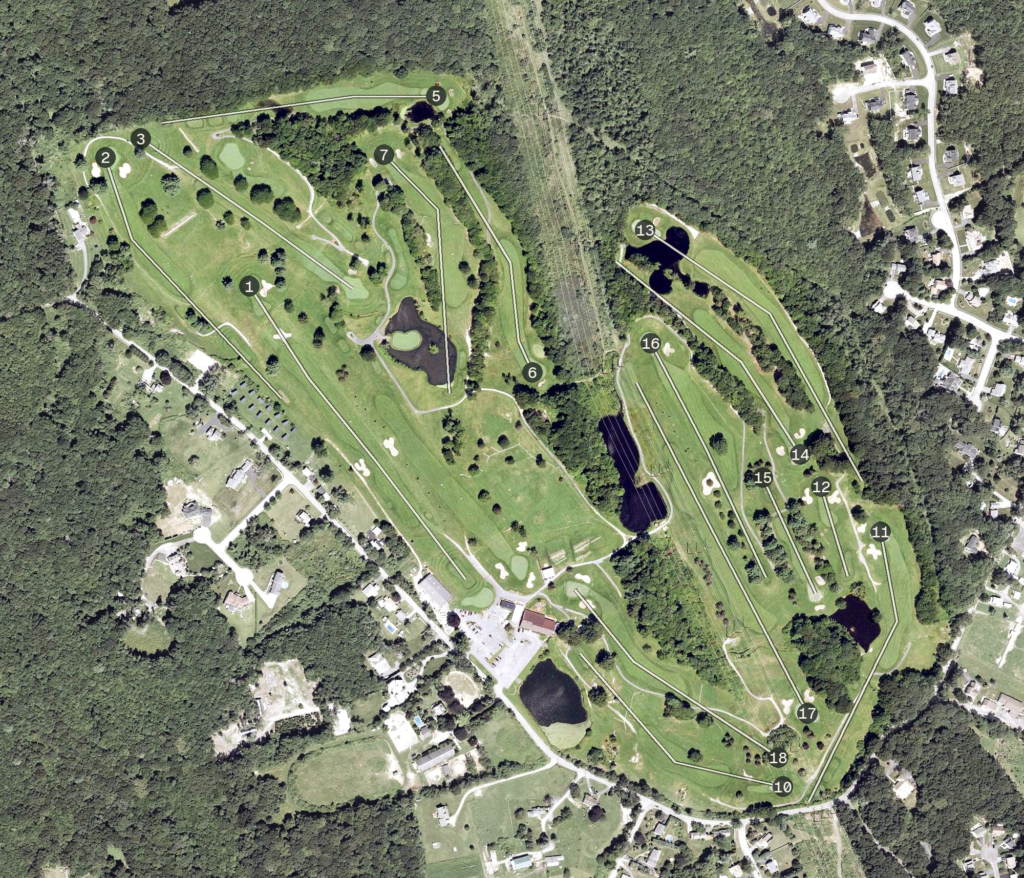 Aerial view of Cranston Country Club, RI