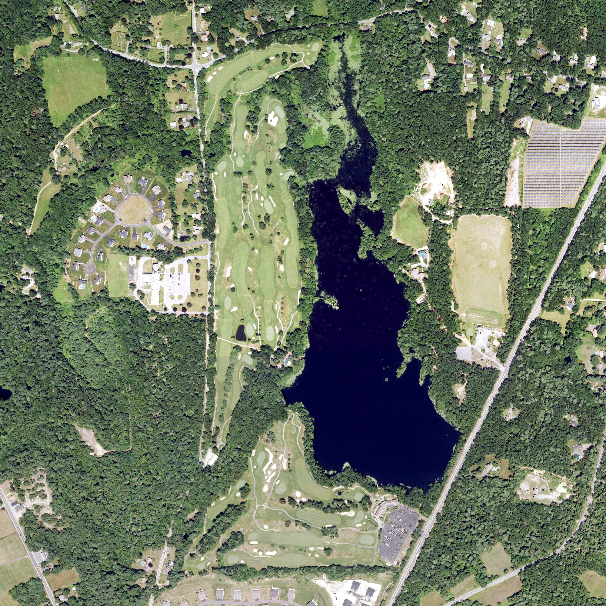 Aerial view of Crystal Lake Golf Club, RI